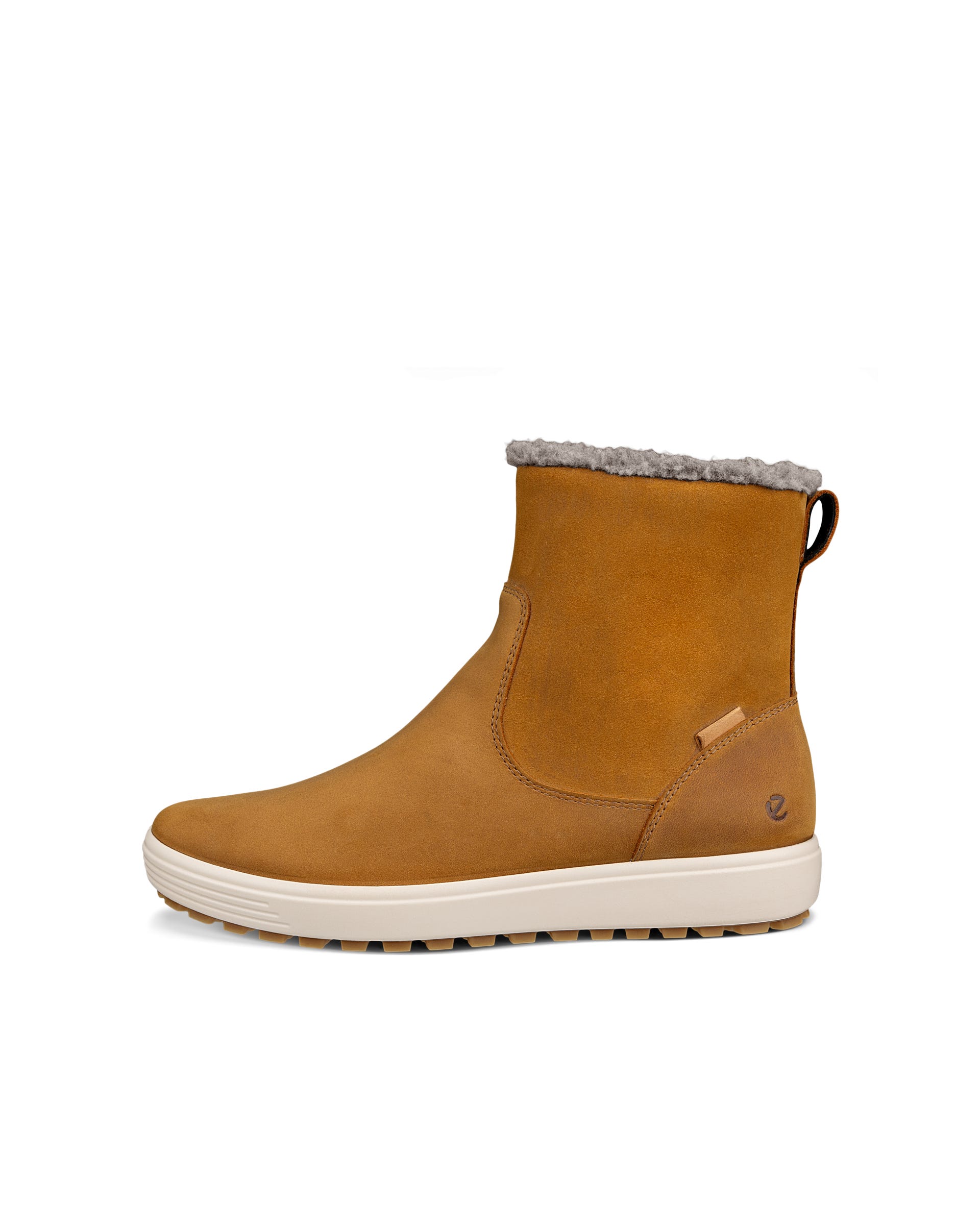 Women's ECCO® Soft 7 Tred Nubuck Mid-Cut Boot - Brown - Outside