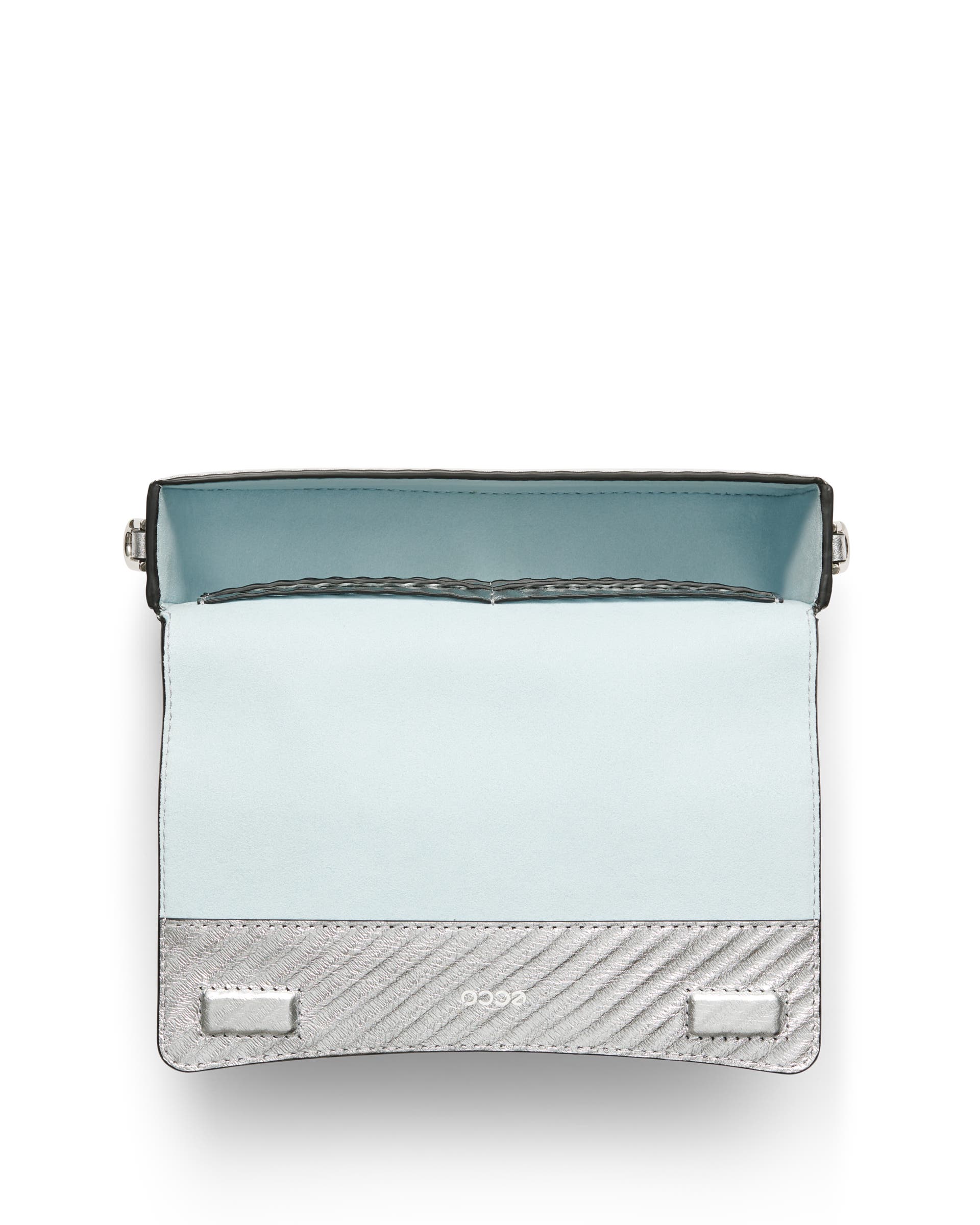 ECCO® Pinch Metallic Leather Shoulder Bag | Silver
