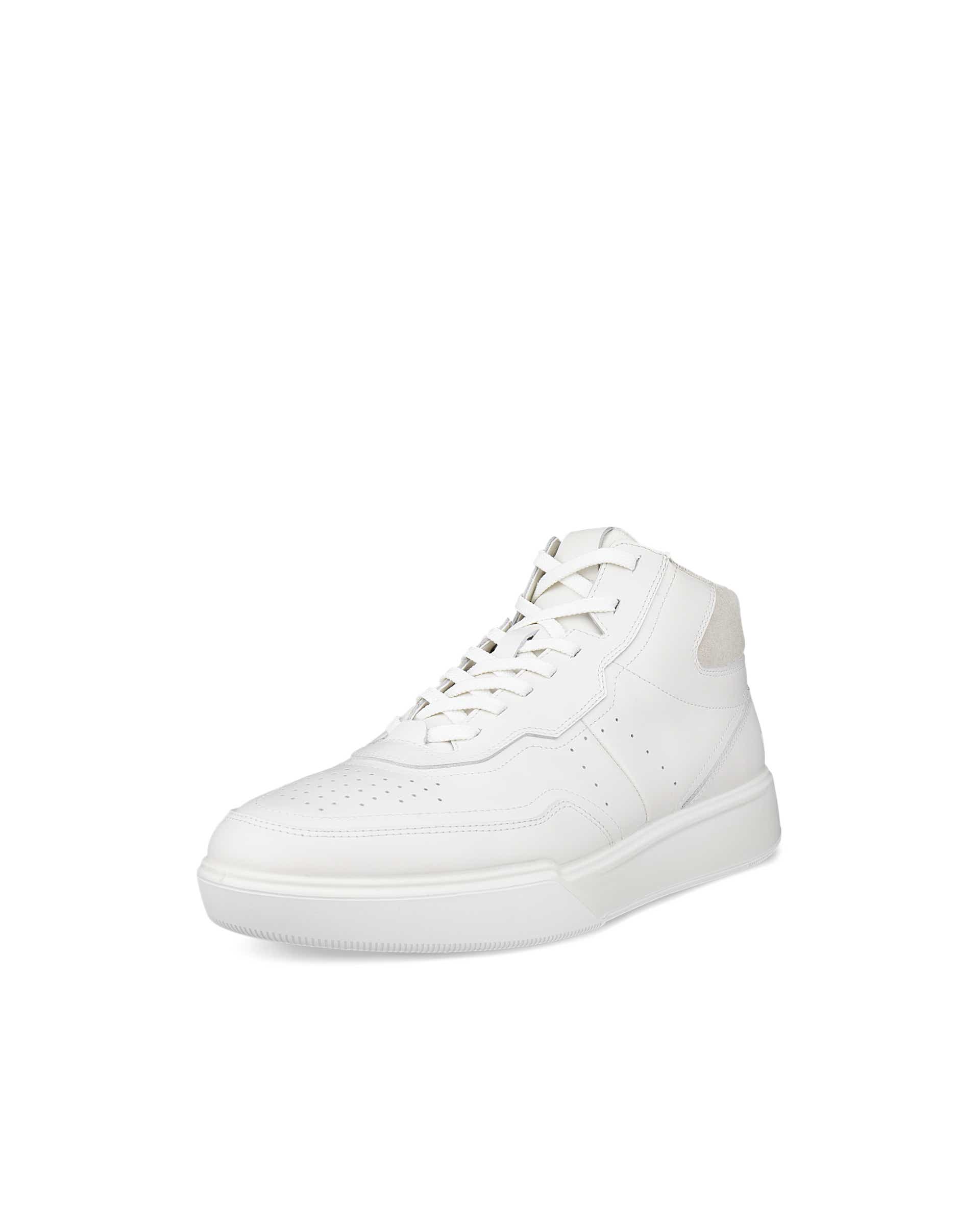 ECCO® STREET COURT Herren High Top-Ledersneaker - Weiss - Main