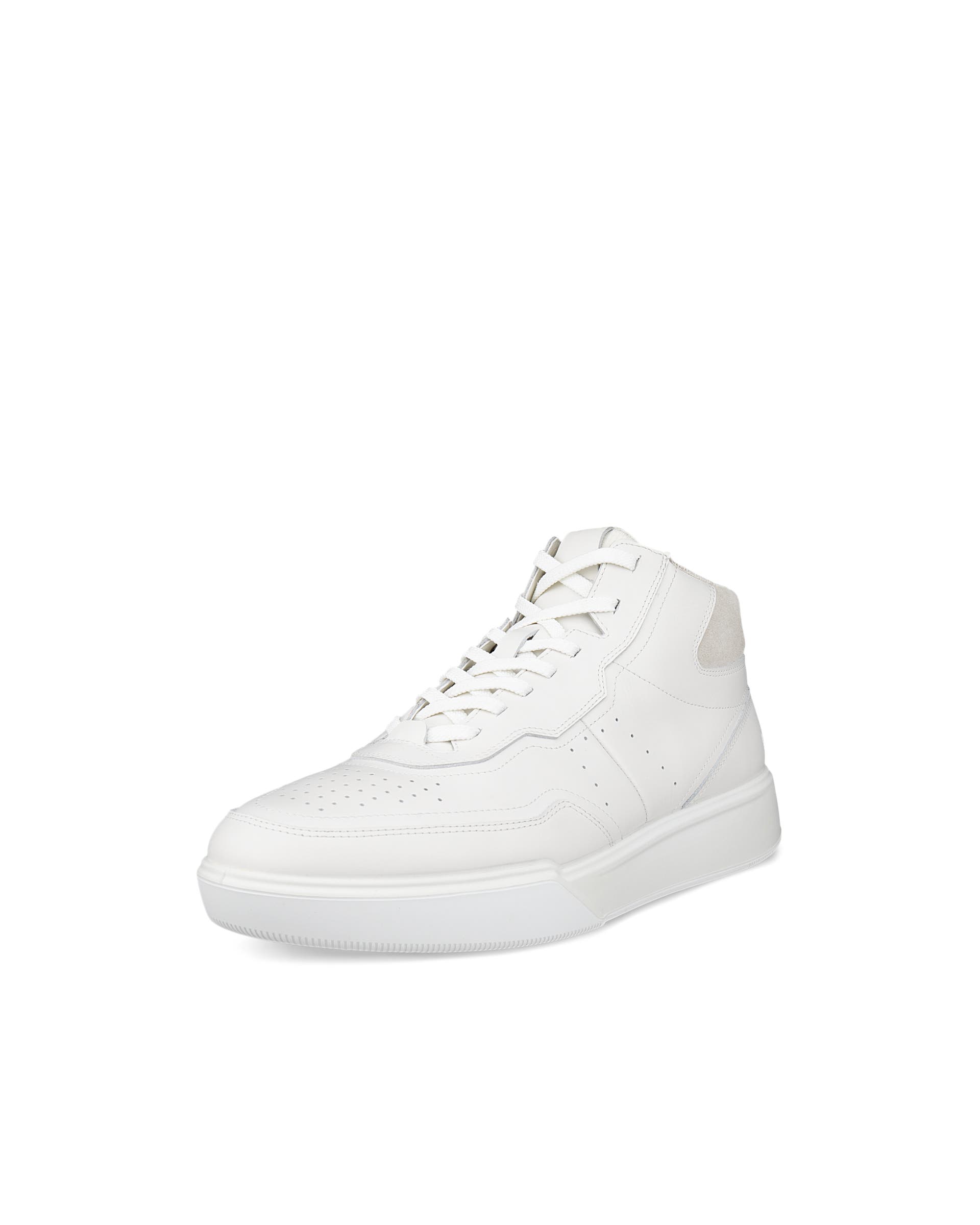 ECCO® STREET COURT Herren High Top-Ledersneaker - Weiss - Main