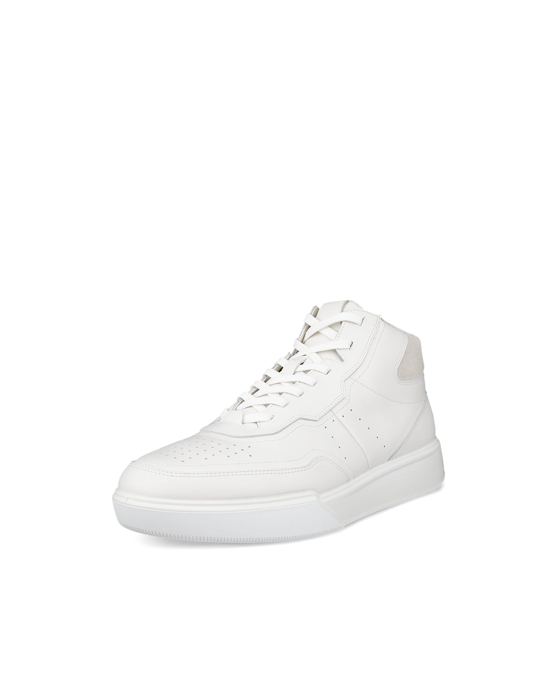ECCO® STREET COURT Herren High Top-Ledersneaker - Weiss - Main