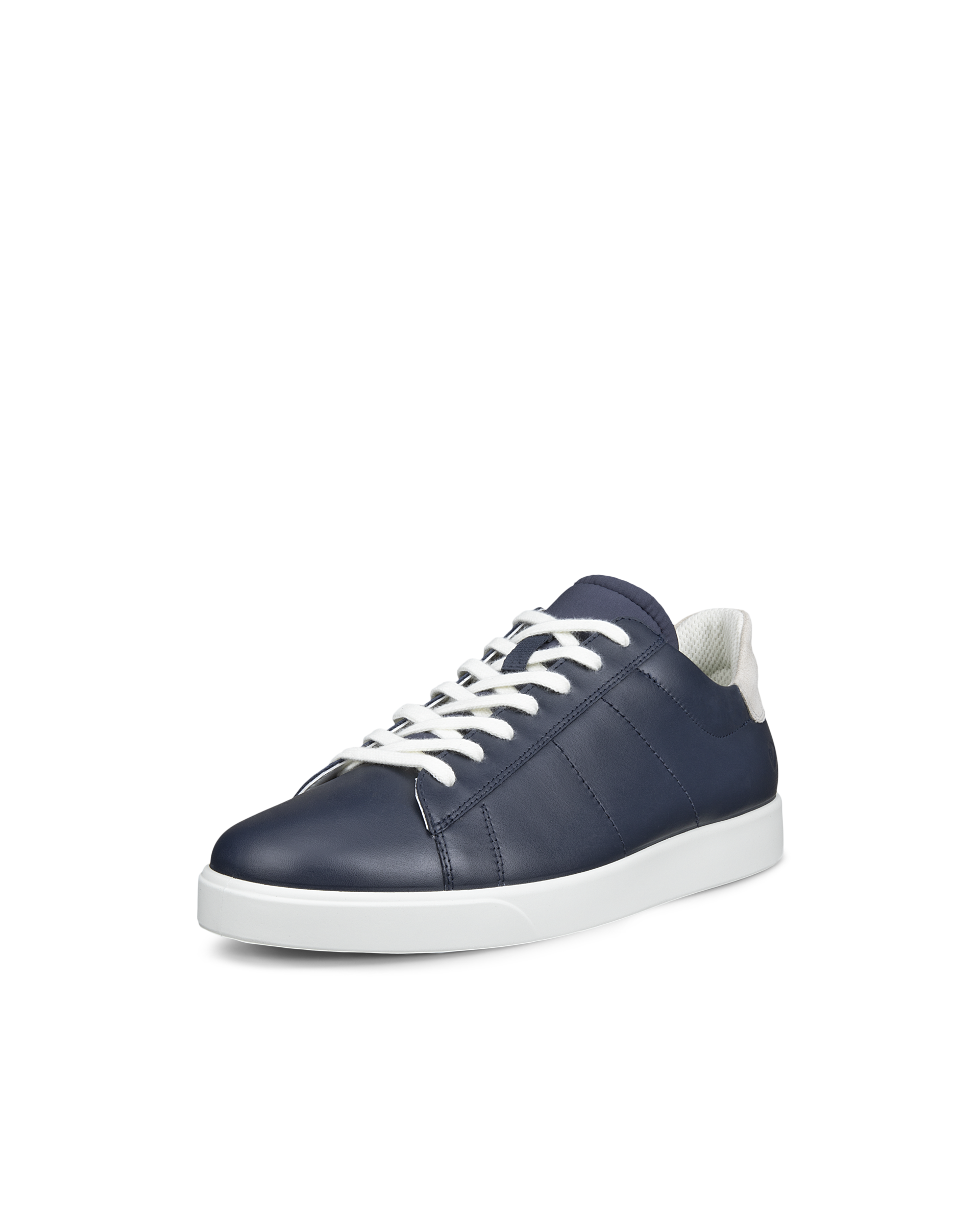 Men's ECCO® Street Lite Leather Trainer - Blue - Main