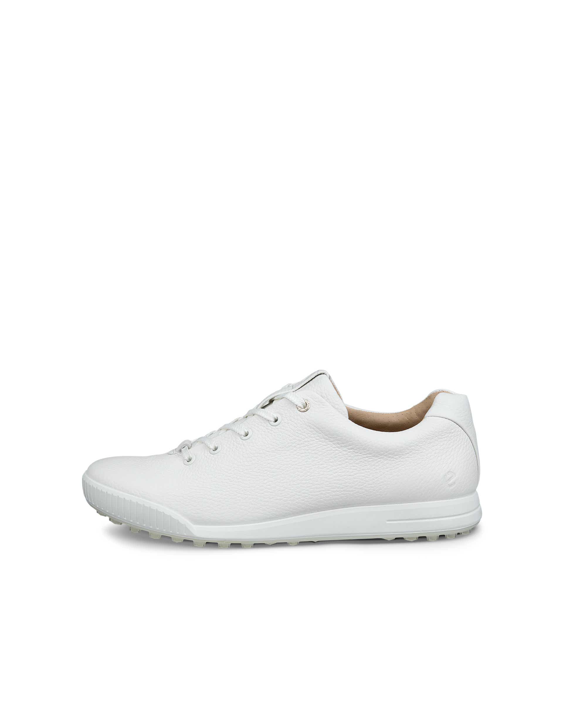Men's ECCO® GOLF STREET RETRO Leather Waterproof Golf Shoe - White - Outside