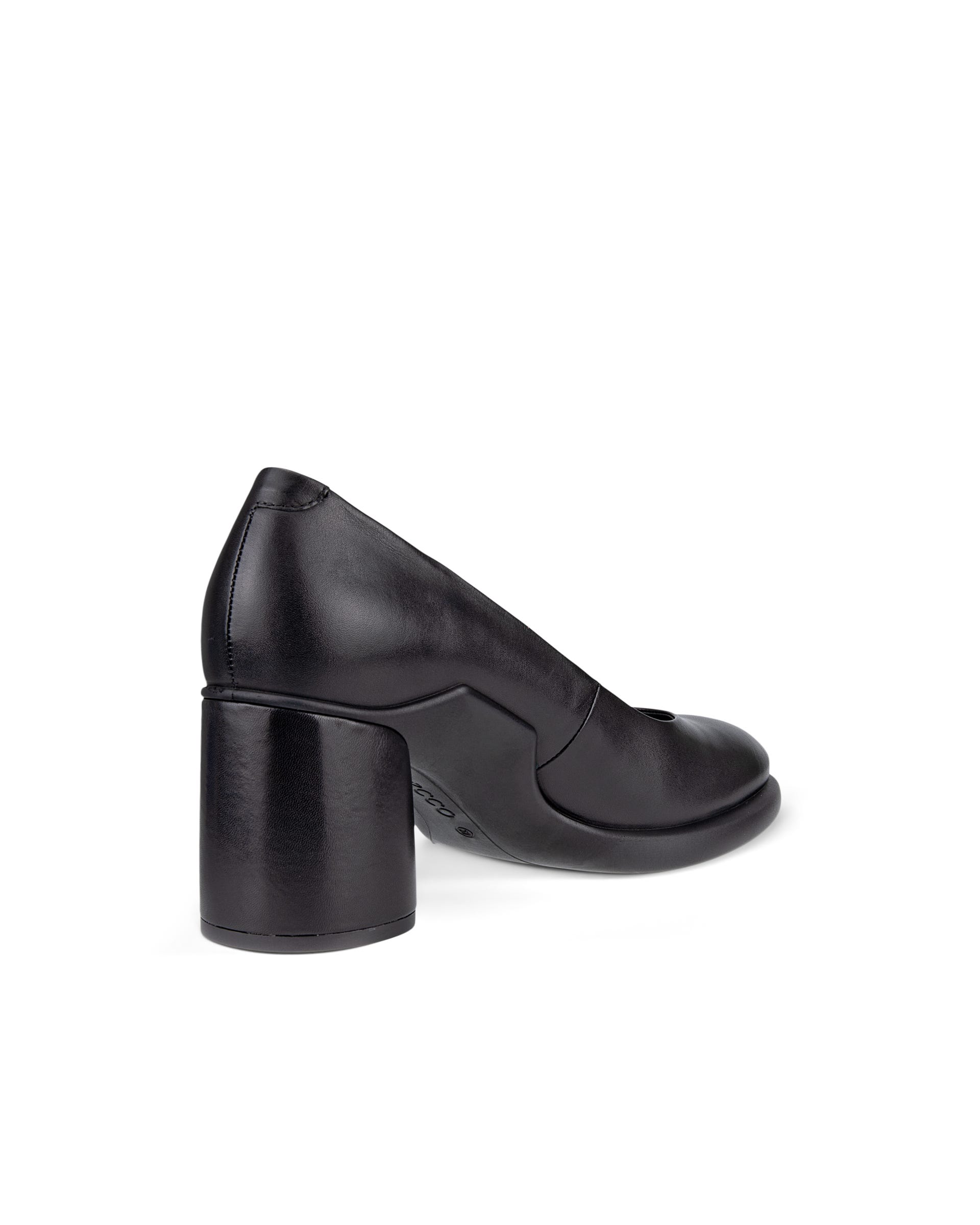 ECCO® Sculpted LX 35 escarpins en cuir à talon carré pour femme - Noir - Back