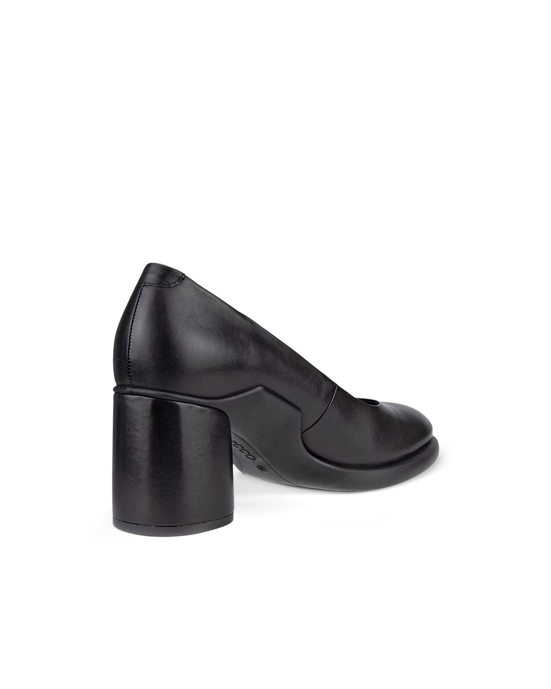 ECCO® Sculpted LX 35 escarpins en cuir à talon carré pour femme - Noir - Back