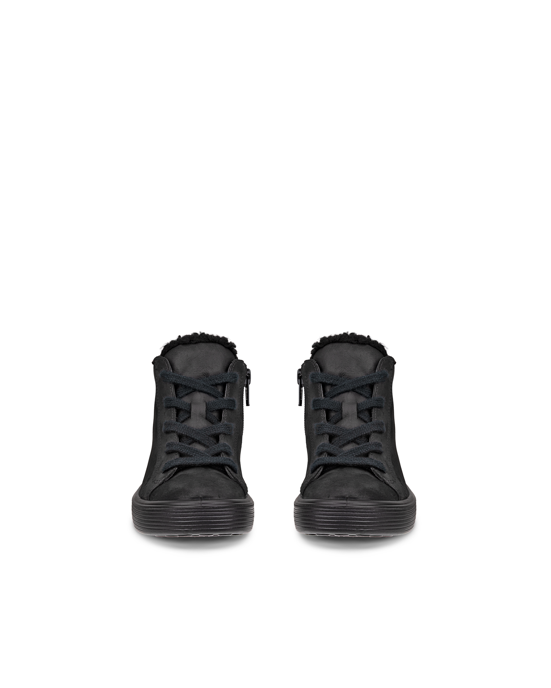 ECCO® SOFT 60 gyerek vízálló nubuk bokacsizma - Fekete - Front pair