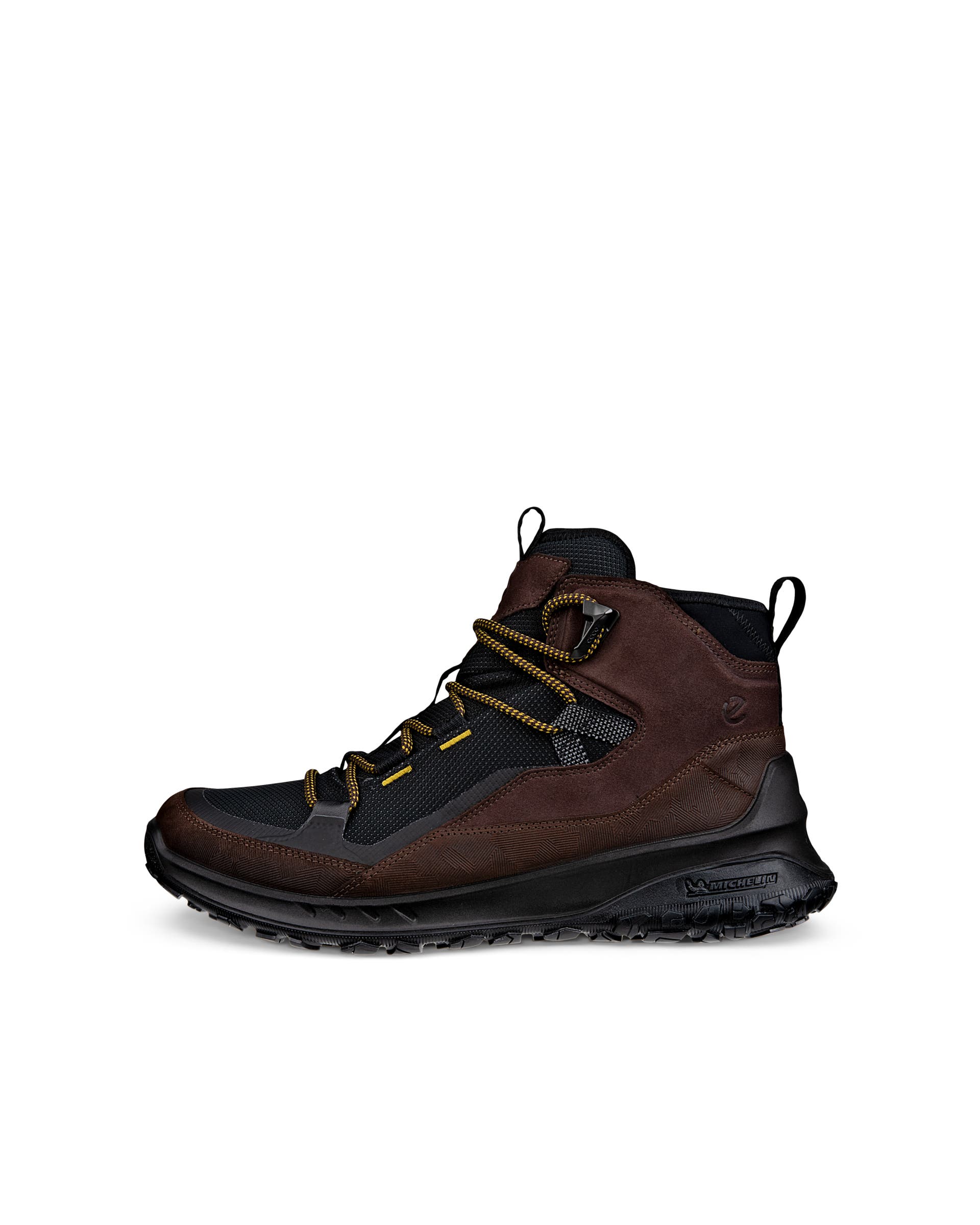 Men's ECCO® ULT-TRN Mid Nubuck Waterproof Hiking Boot - Brown - Outside