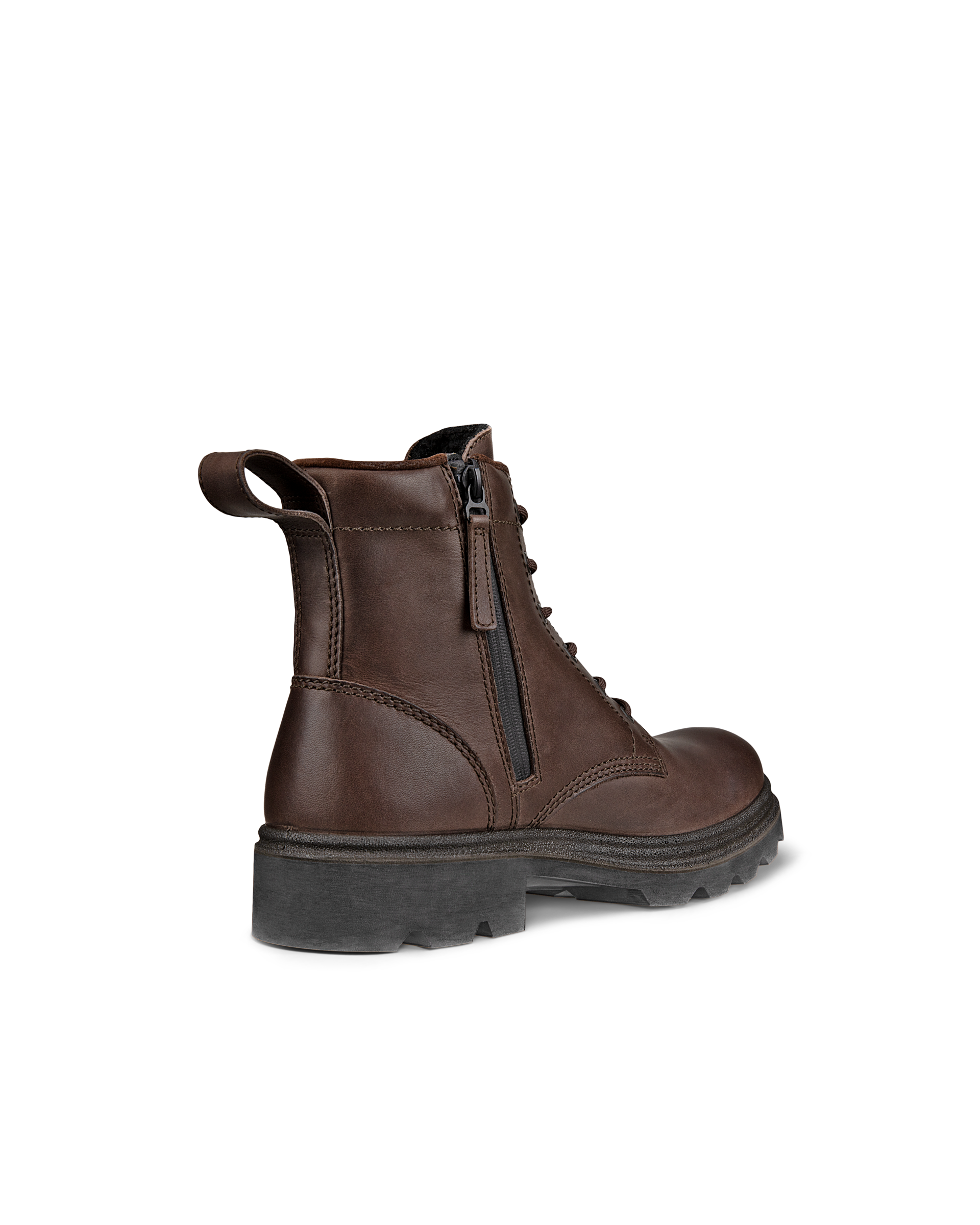 Men's ECCO® Grainer Leather Lace-Up Boot - Brown - Back