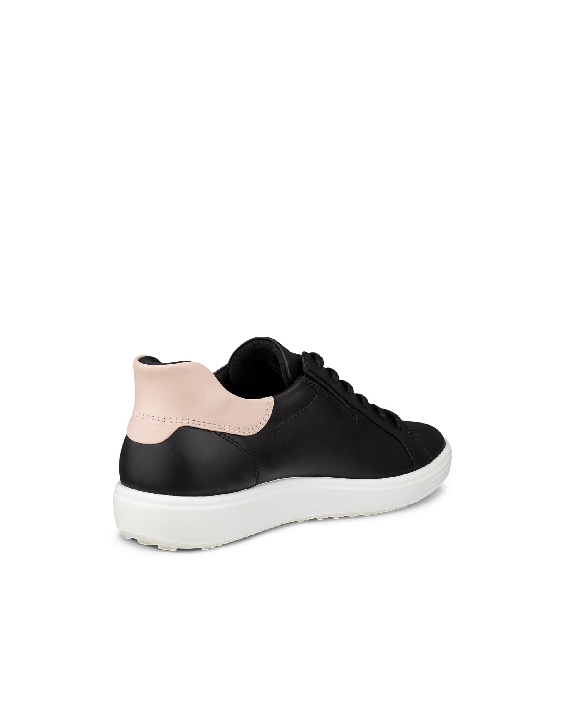 ECCO® Soft 7 baskets en cuir pour femme - Noir - Back