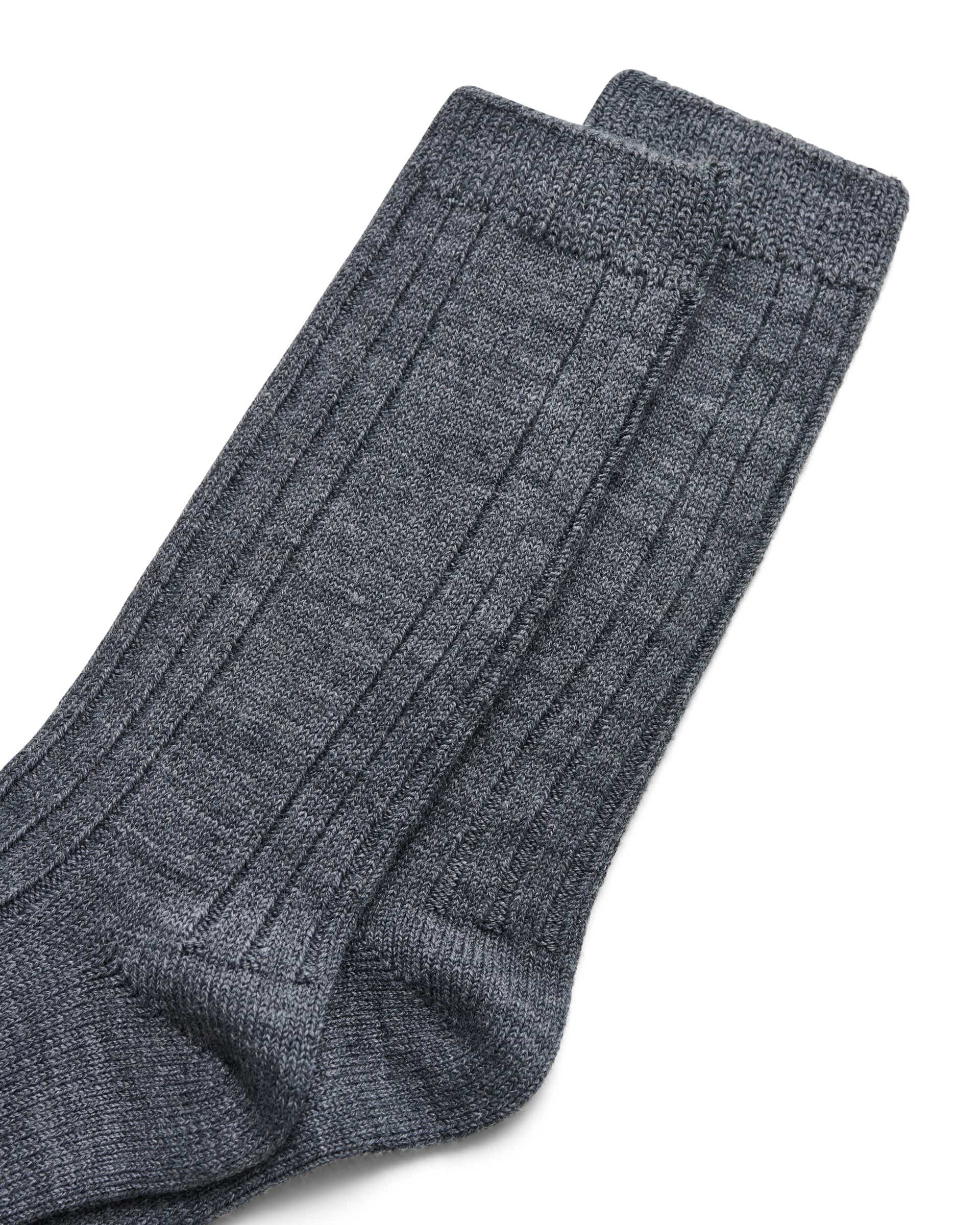 Unisex ECCO® Ribbed Mid-Cut Socks - Grey - Detail-1