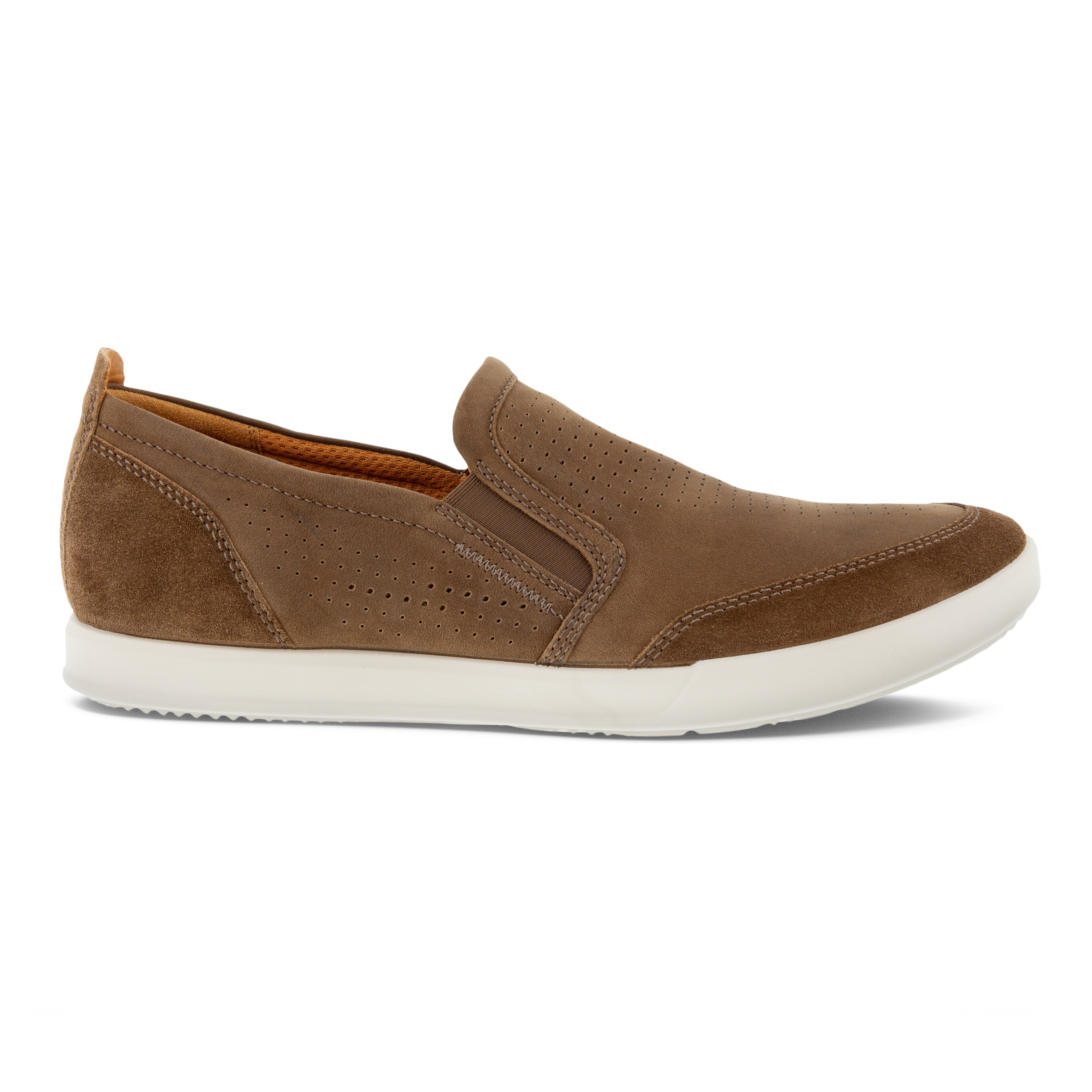 ECCO 2 pairs Collin Leather Slip on shoes Size 9 Ecco Collin 2.0 Slip On Leather Brown Perforated Casual  main image 2