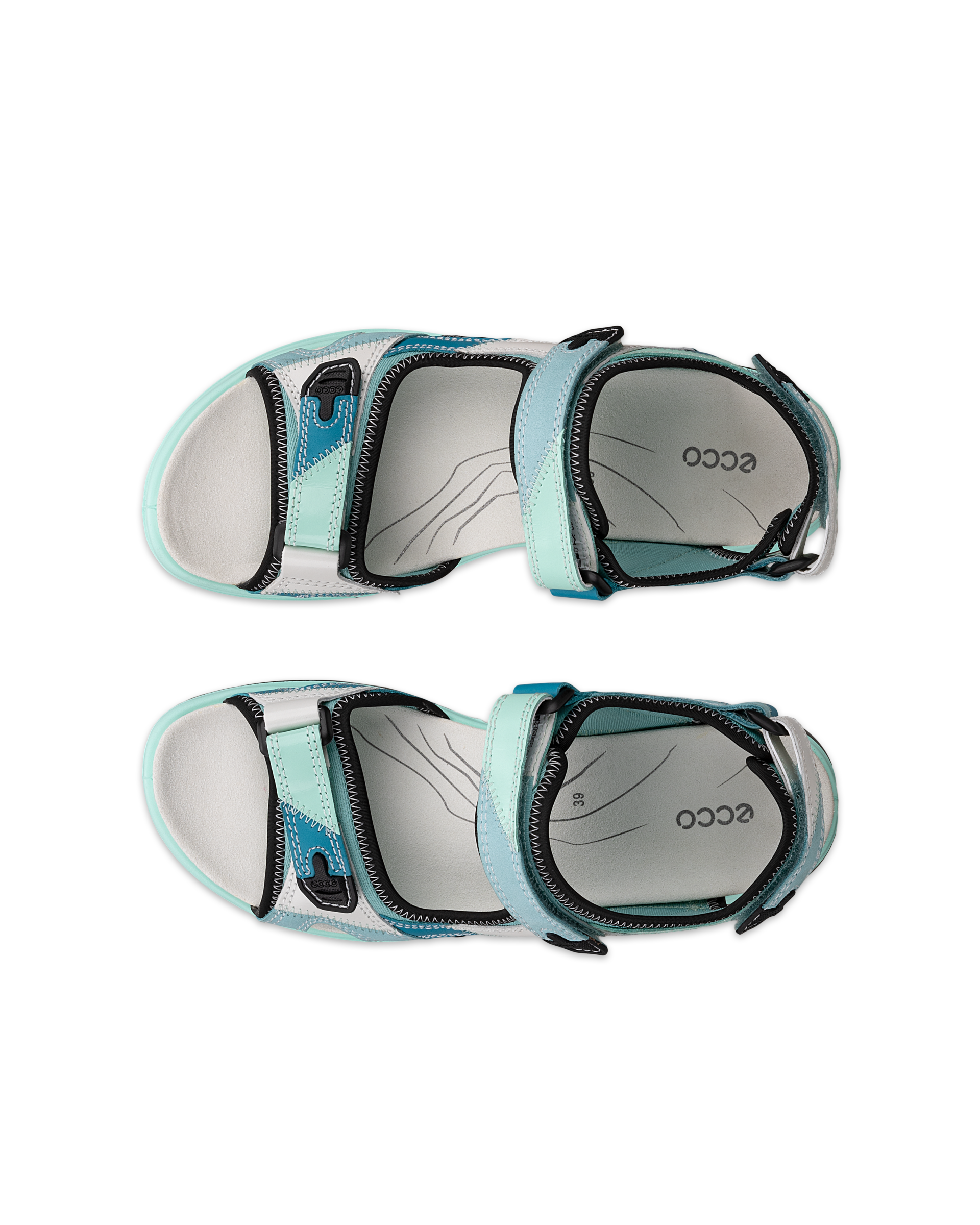 Dámské nubukové outdoorové sandály ECCO® Offroad - Modrá - Top left pair