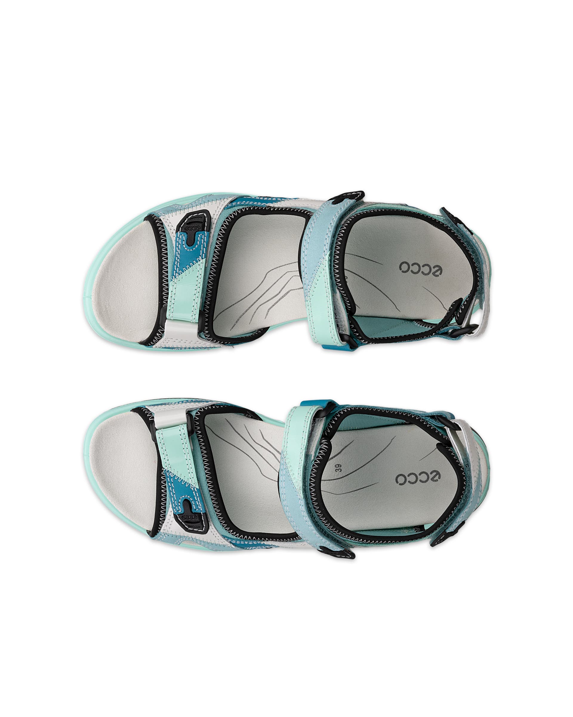 Sandalias de senderismo de nobuk ECCO® Offroad para mujer - Azul - Top left pair