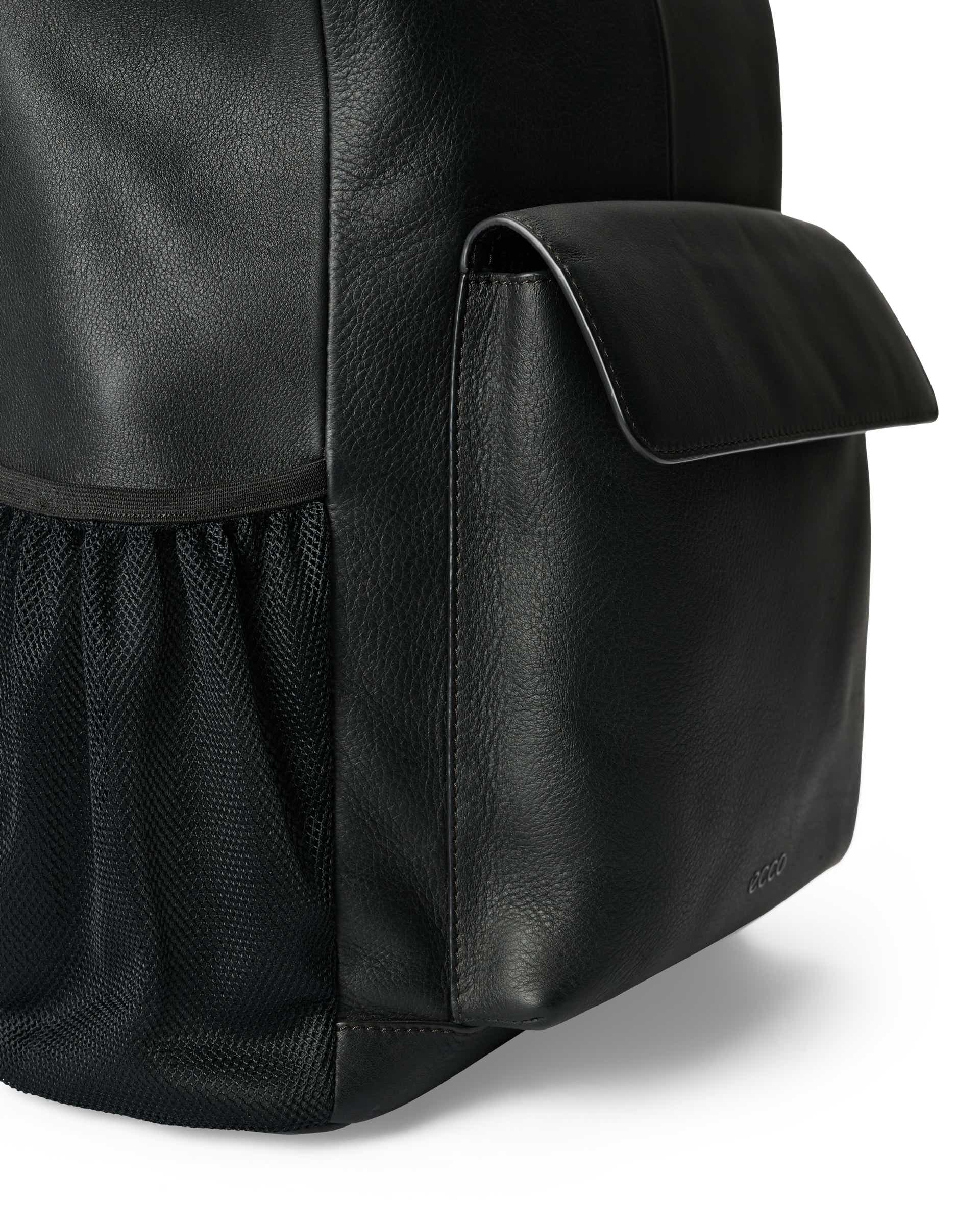 ECCO® Square Pack bőr hátizsák - Fekete - Detail-1