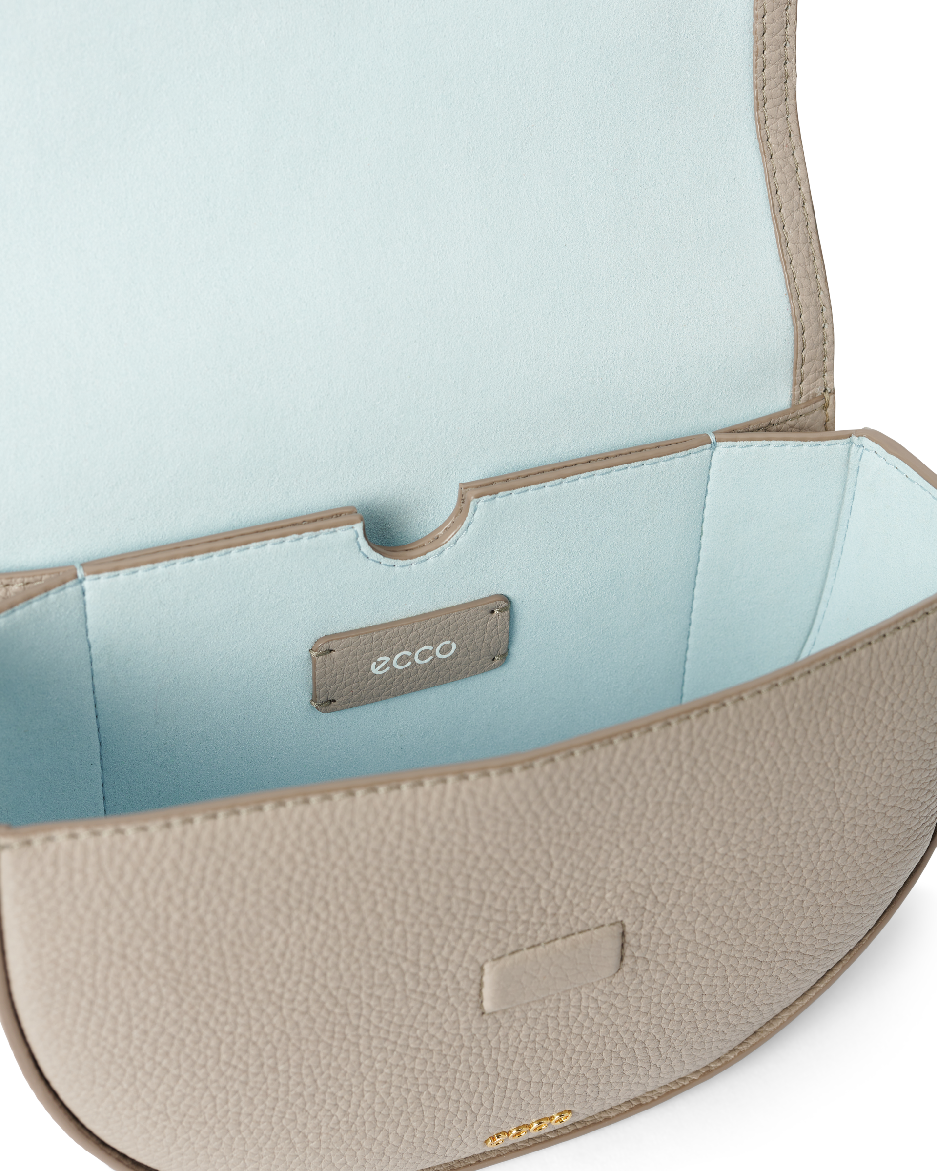 ECCO® Saddle Bag Umhängetasche aus Leder - Beige - Inside