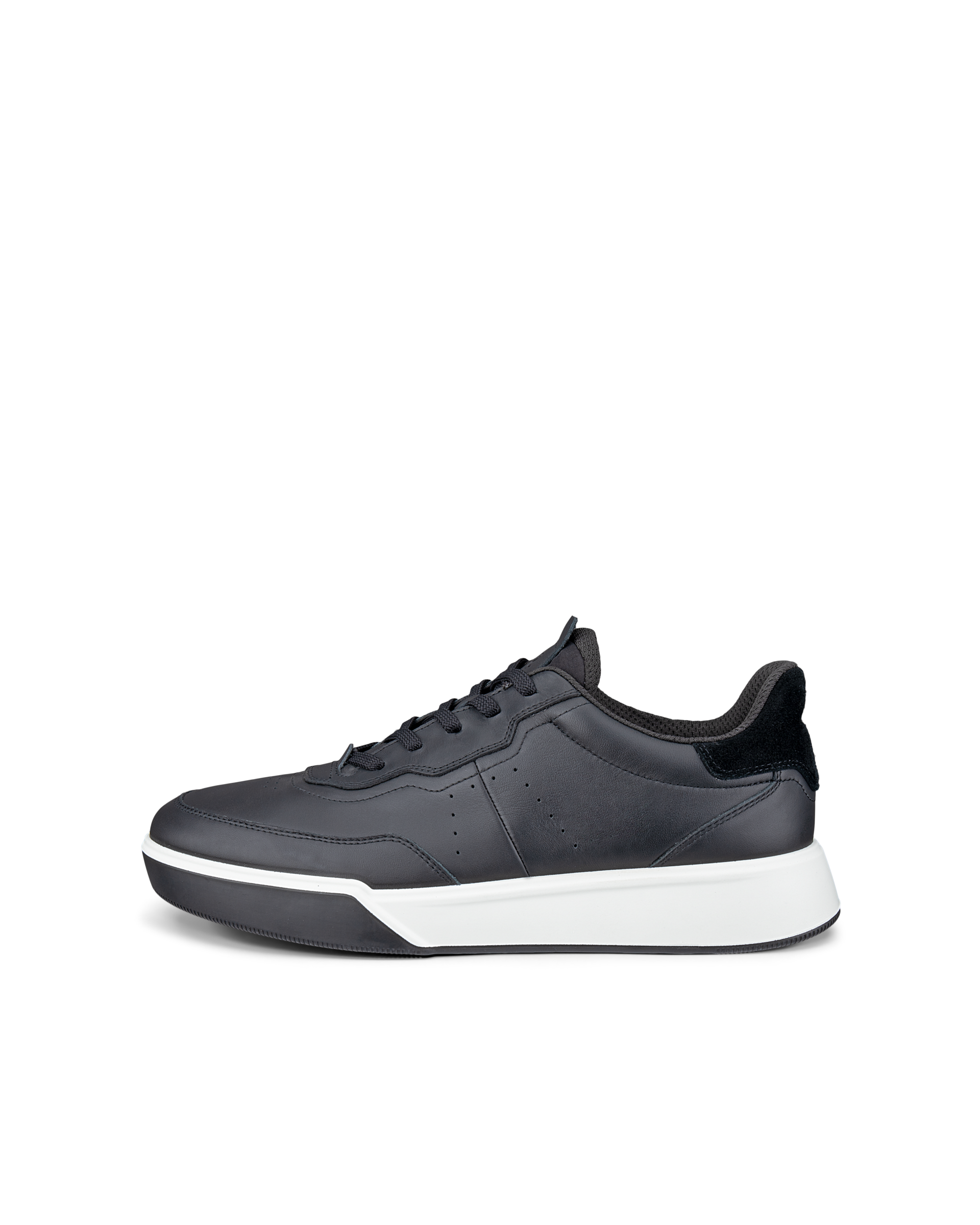 ECCO Street Court - Men's Leather Sneaker - Black
