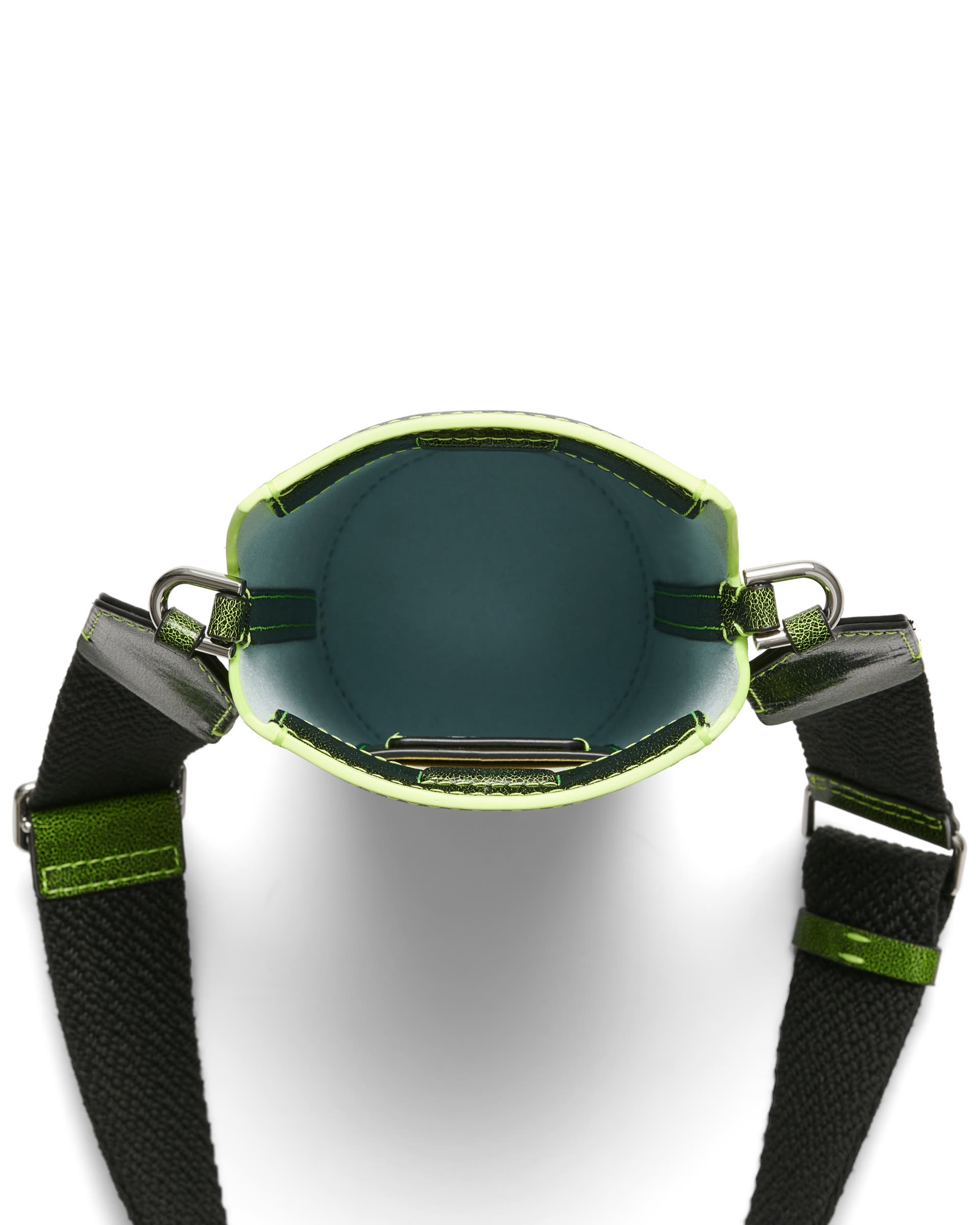 ECCO® Pot Cracked Leather Crossbody Bag - Green - Birdeye