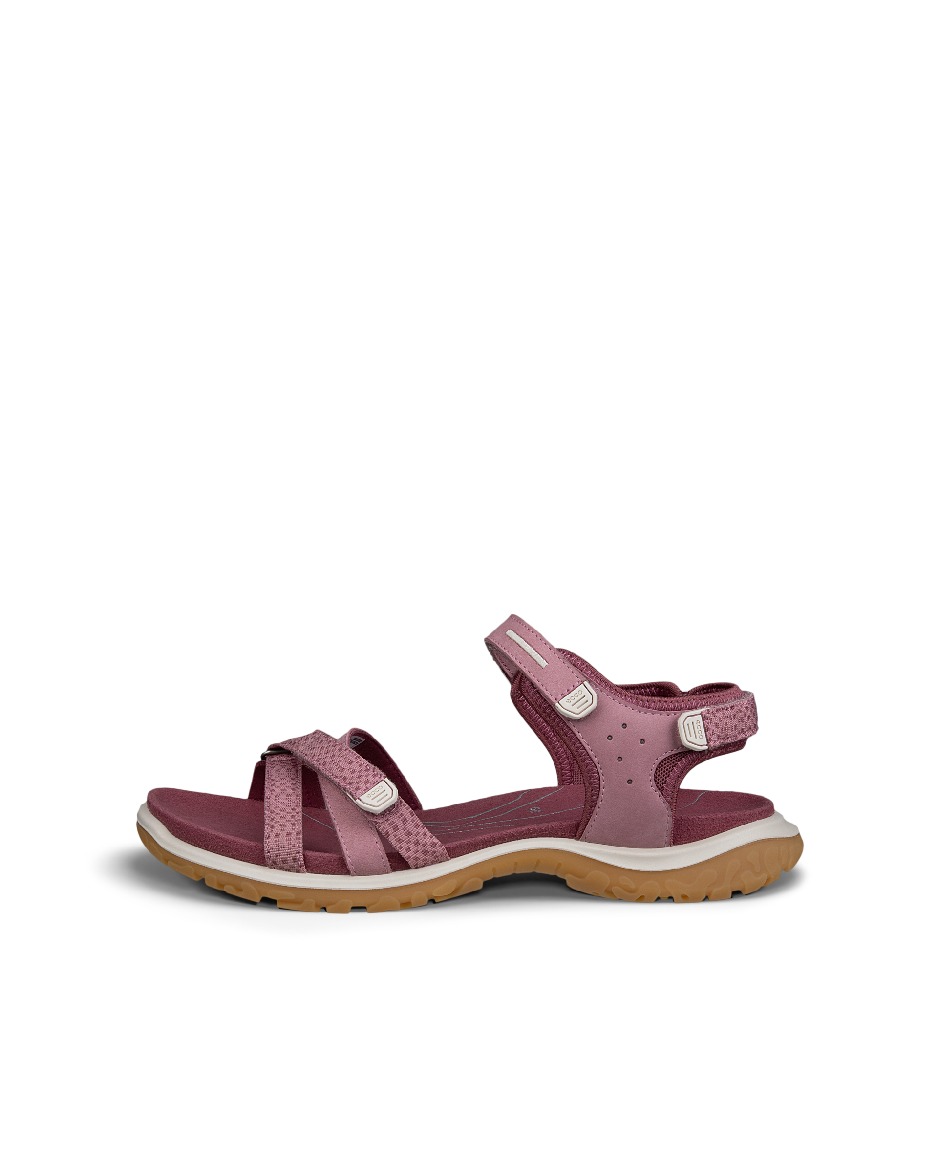 ECCO® Offroad Roam Dames nubuck sandaal met twee bandjes - Roze - Outside