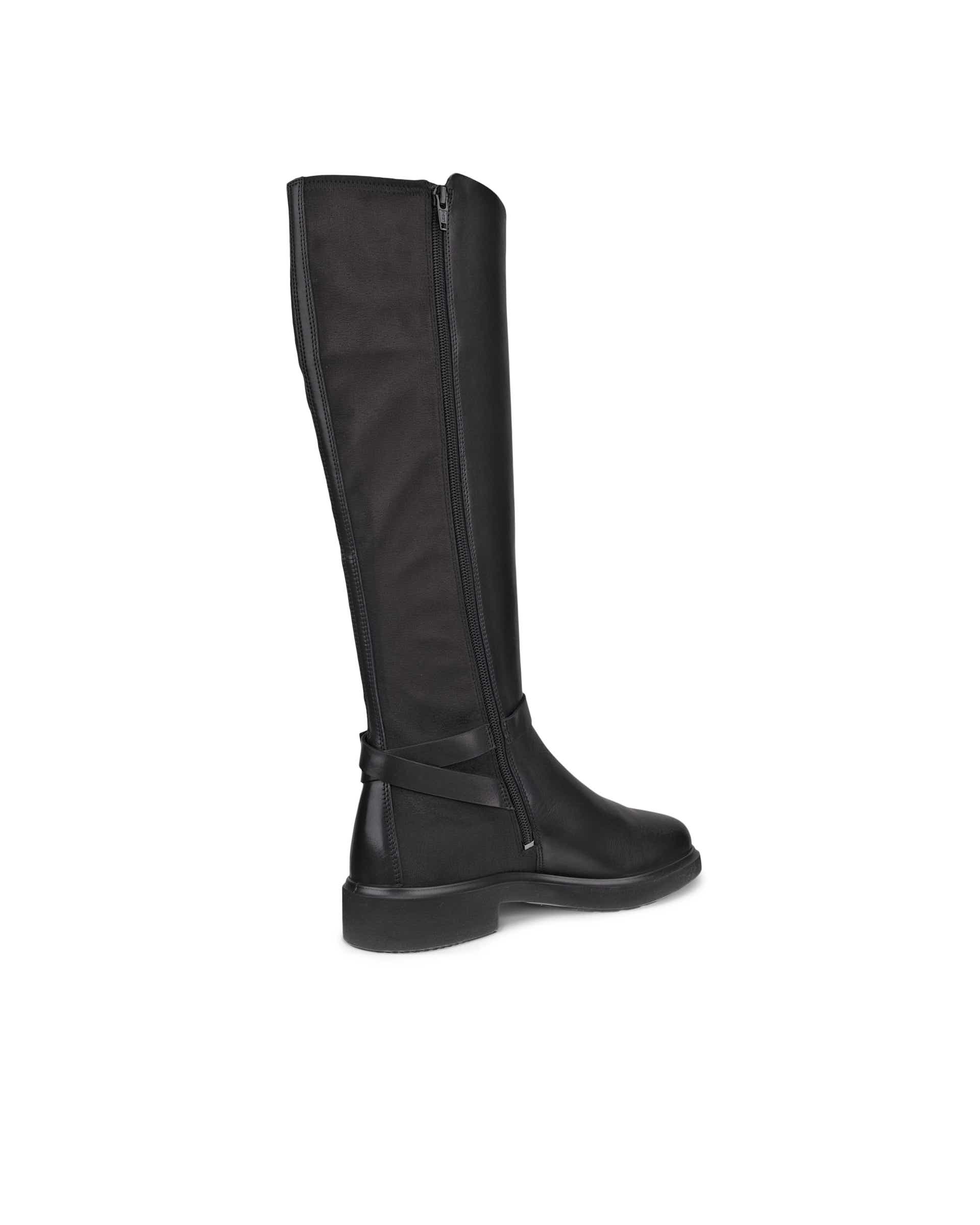 Women's ECCO® Metropole Amsterdam Leather Knee-High Boot - Black - Back