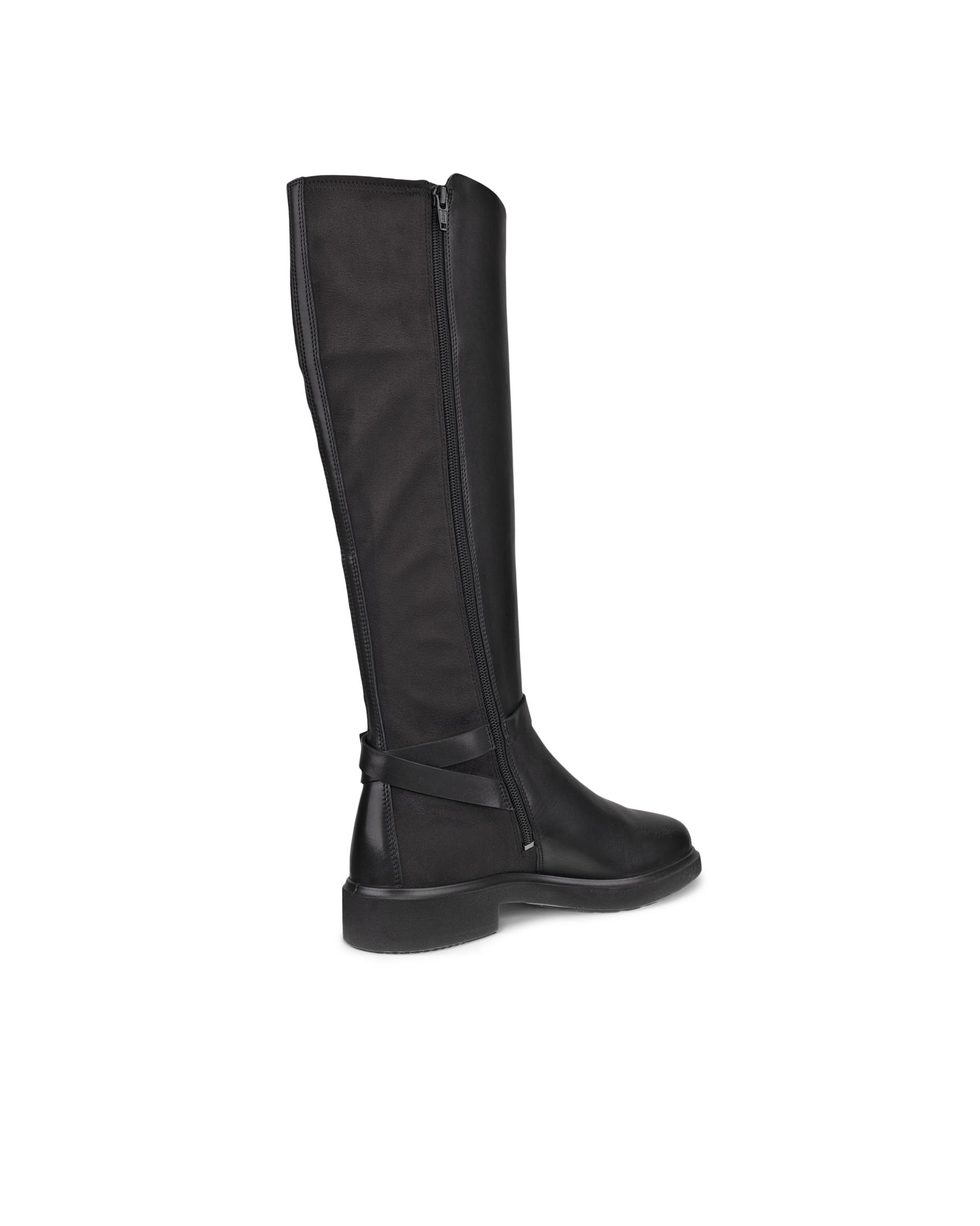 Women's ECCO® Metropole Amsterdam Leather Knee-High Boot - Black - Back