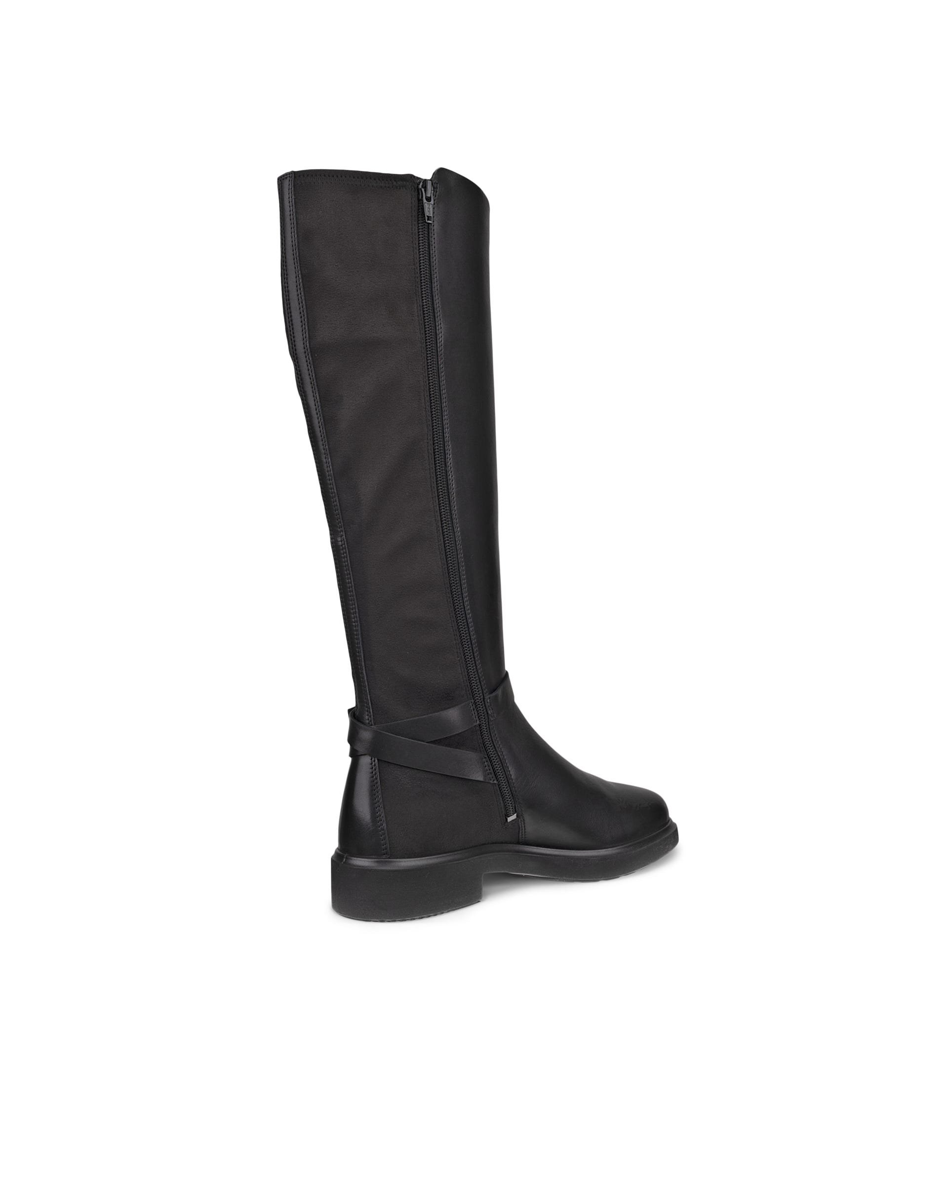 Women's ECCO® Metropole Amsterdam Leather Knee-High Boot - Black - Back