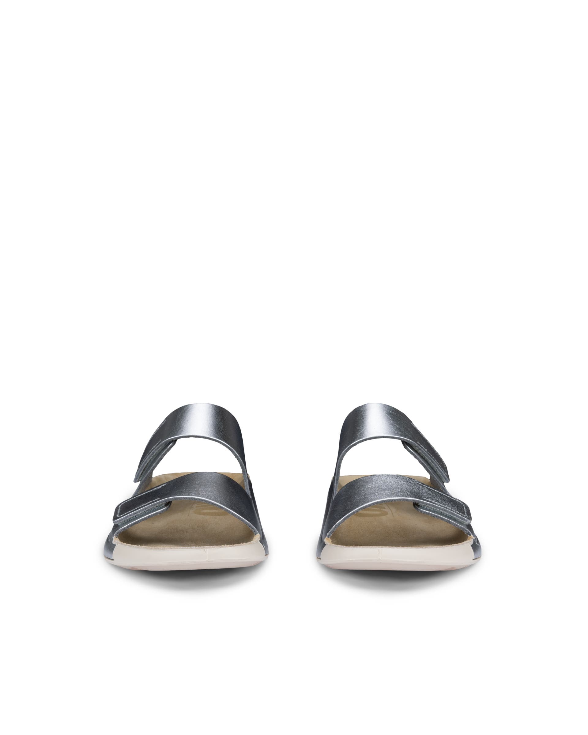 ECCO® Cozmo Skinnsandal med två remmar dam - Metallic - Front pair