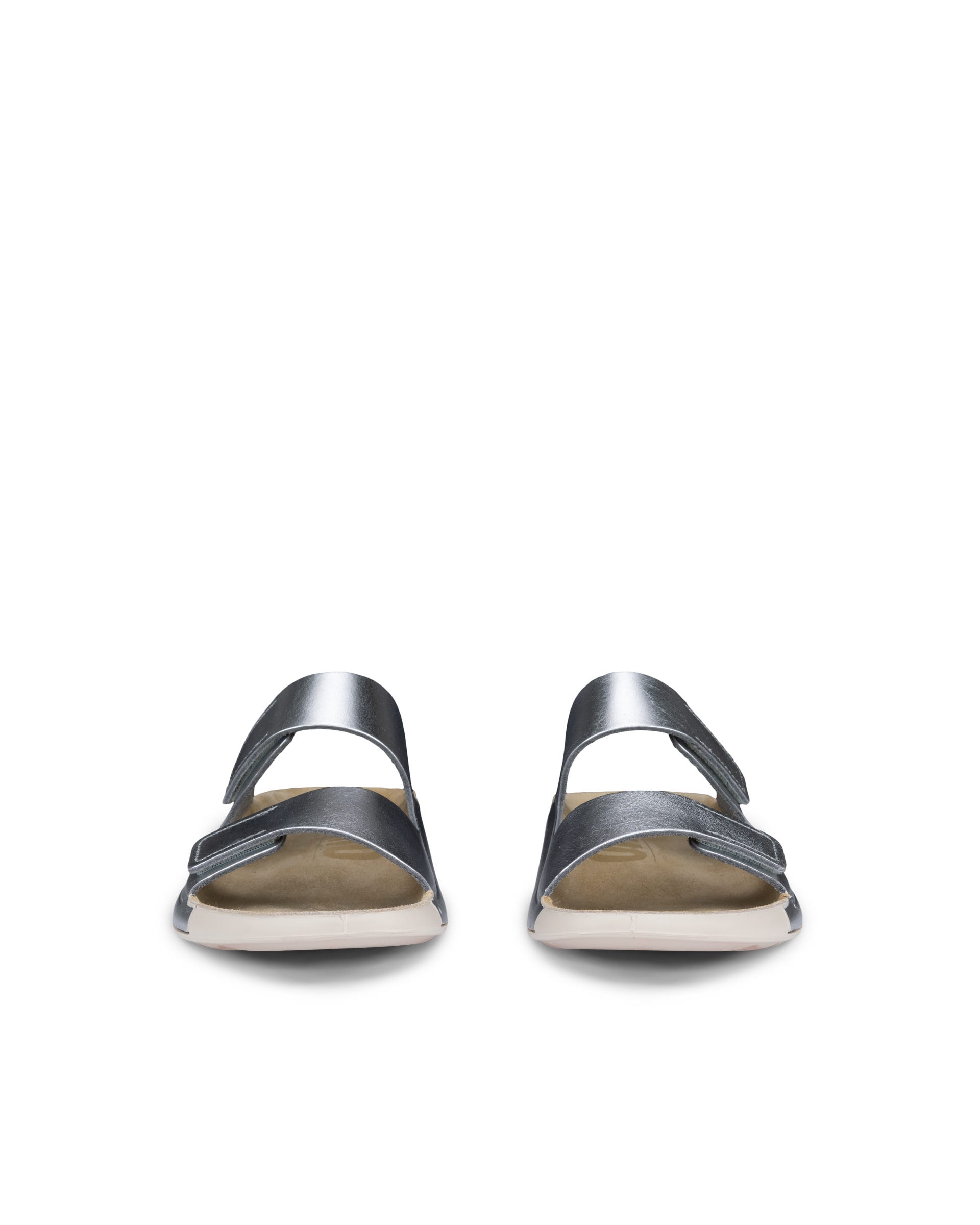 ECCO® Cozmo Skinnsandal med två remmar dam - Metallic - Front pair