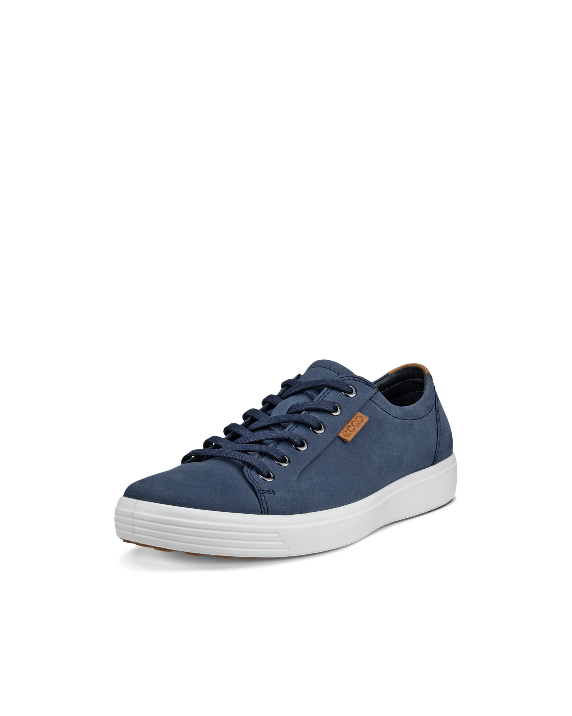 ECCO® Soft 7 sneakers i nubuck til herrer - Blå - Main