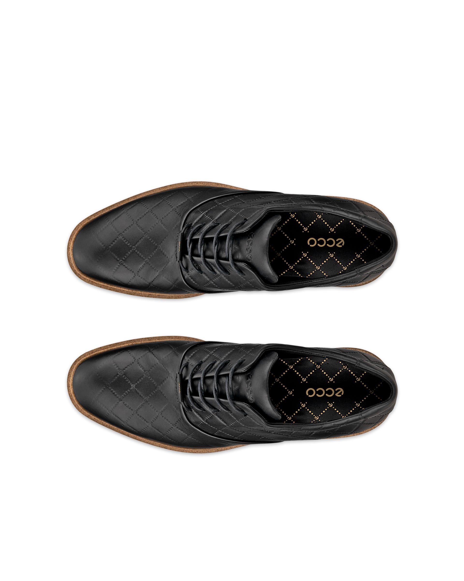 ECCO Men Classic Hybrid Golf Shoes - Black - Top left pair