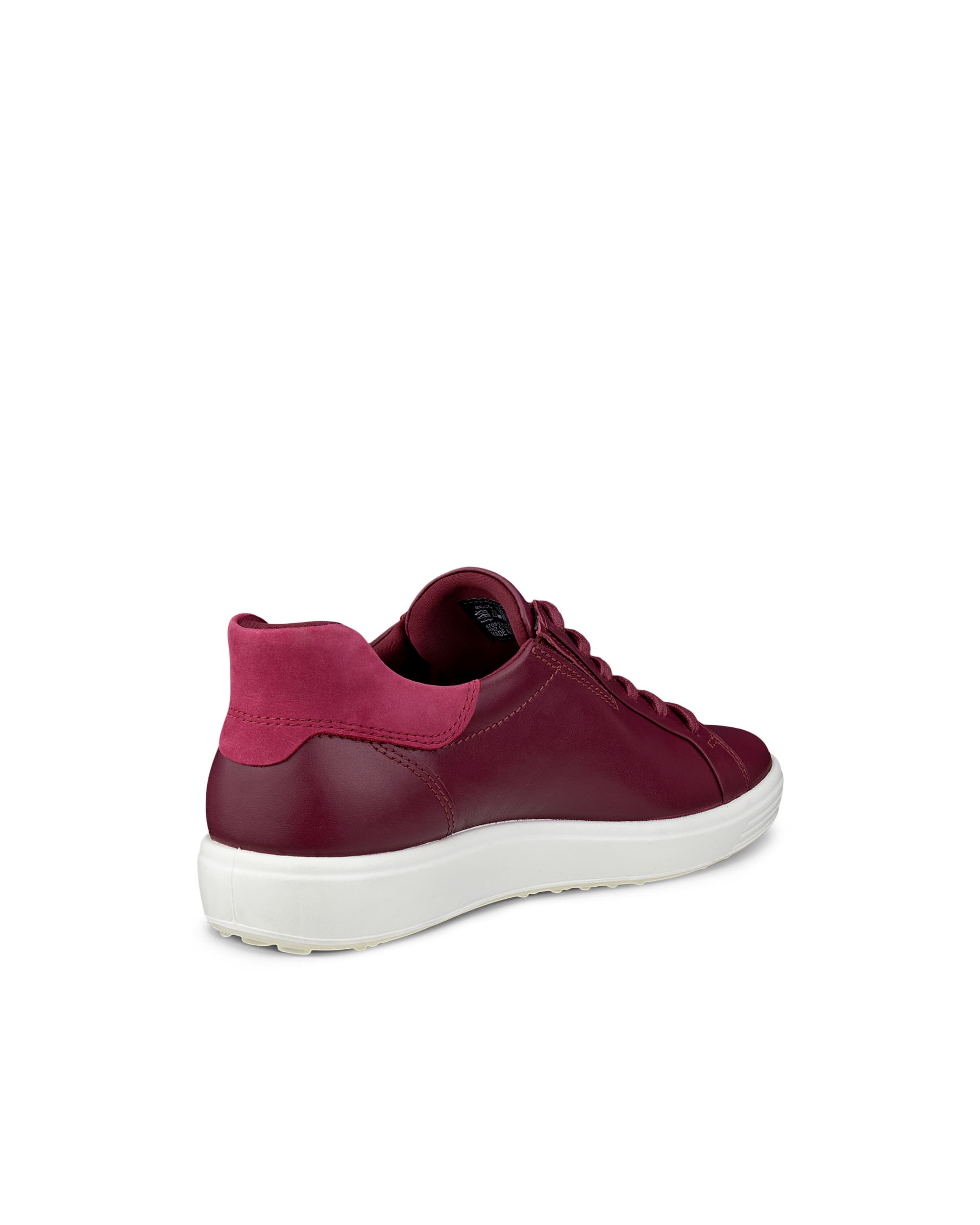 ECCO® SOFT 7 dames leren sneaker - Rood - Back