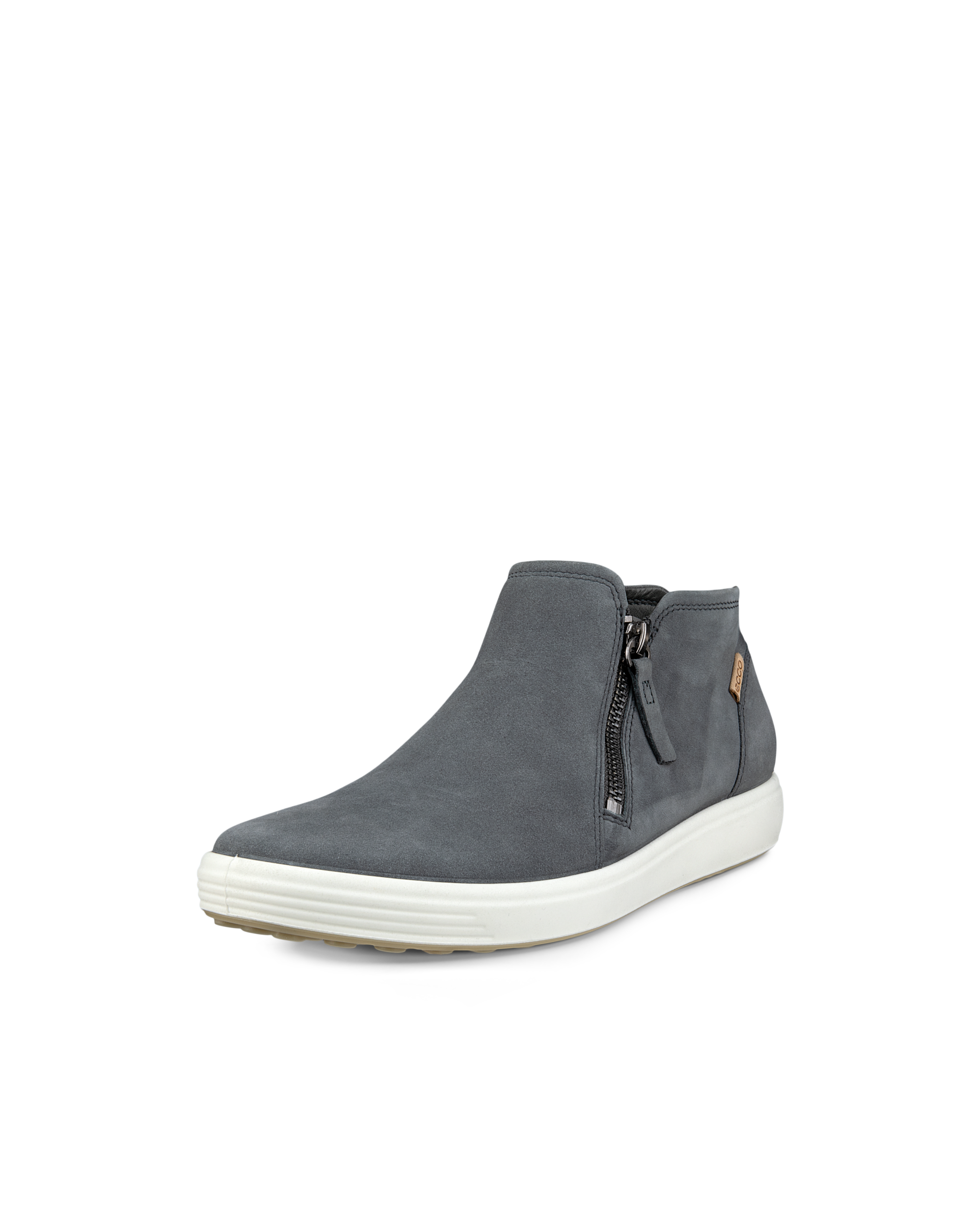 えっこ Women's ECCO® Soft 7 Nubuck Zip Bootie | Gray
