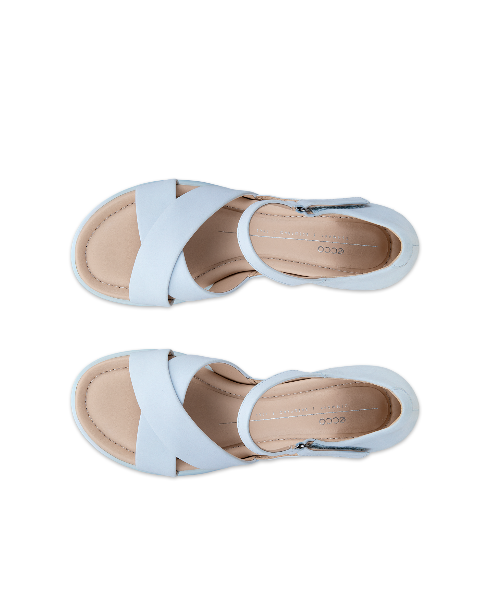 ECCO® Sculpted Sandal LX 35 Damen Nubuksandale mit Absatz - Blau - Top left pair