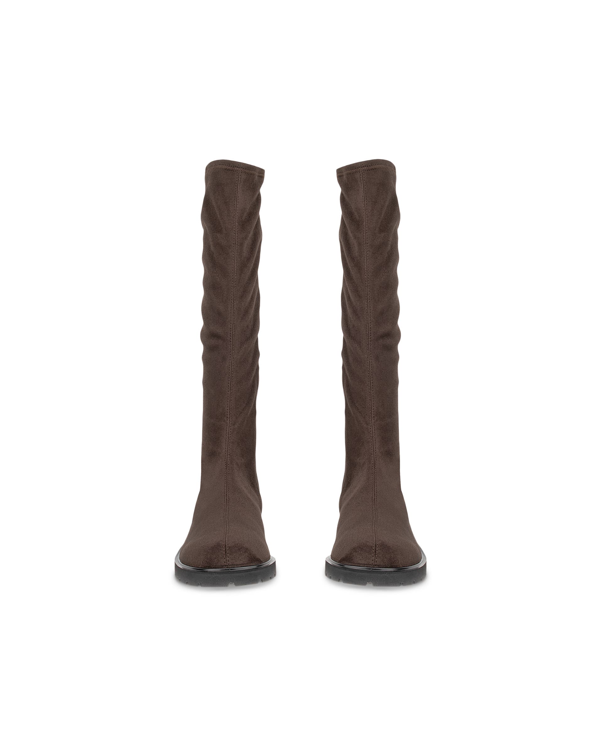 Women's ECCO® METROPOLE VIENNA Textile High-Cut Boot - Brown - Front pair