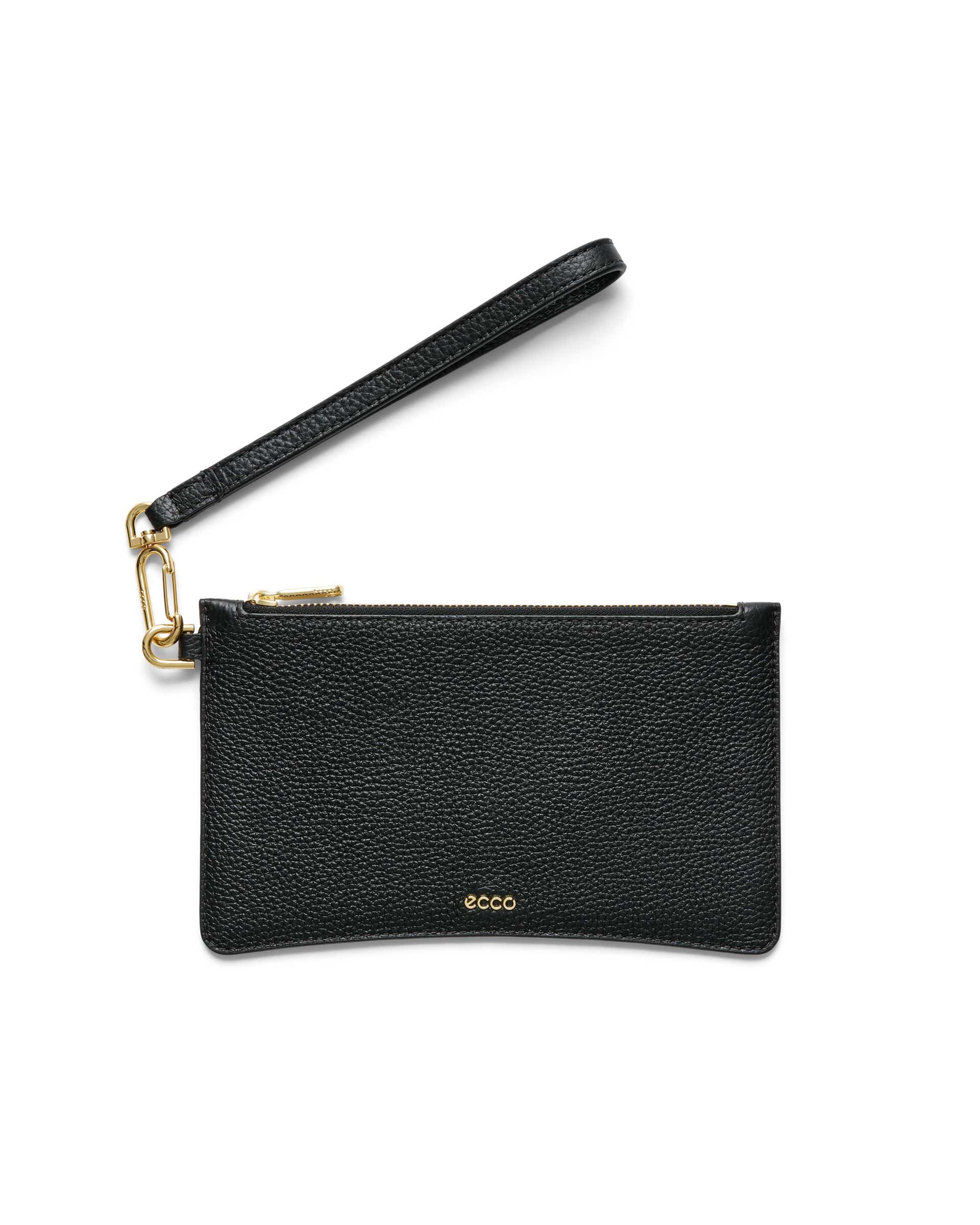 ECCO Wristlet Pebbled レザークラッチバッグ - ブラック - Main