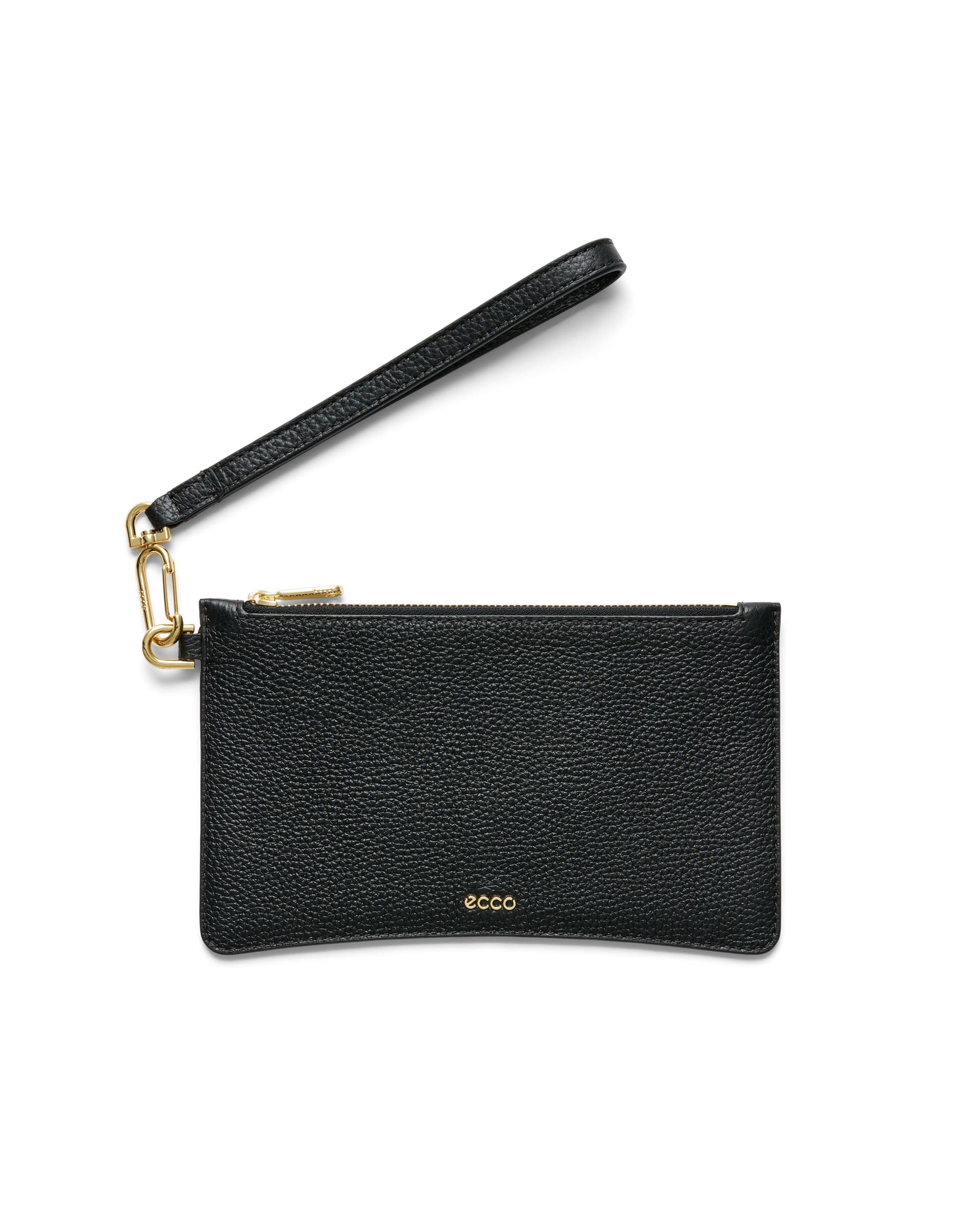 ECCO Wristlet Pebbled レザークラッチバッグ - ブラック - Main