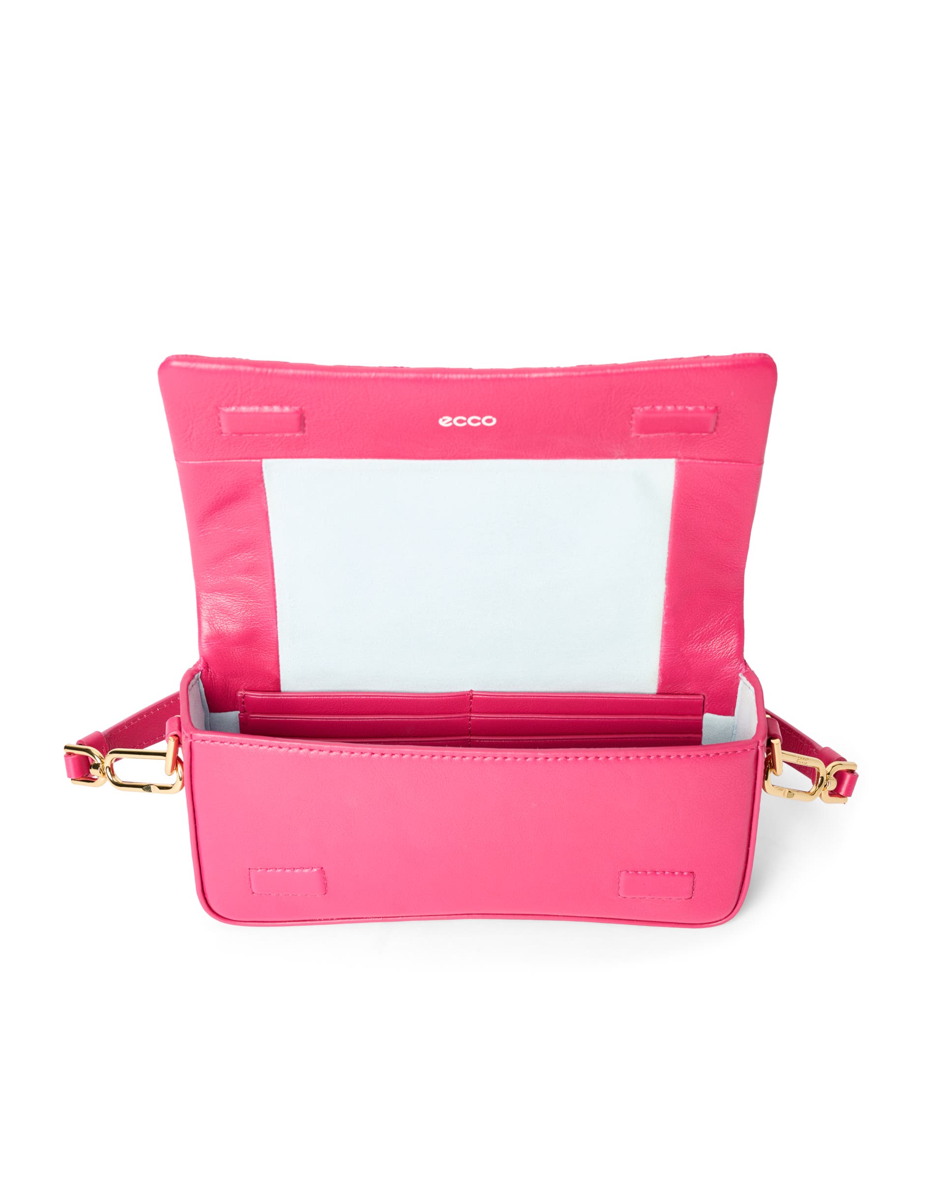 ECCO Pinch Small Quilted Wave レザーショルダーバッグ | ピンク