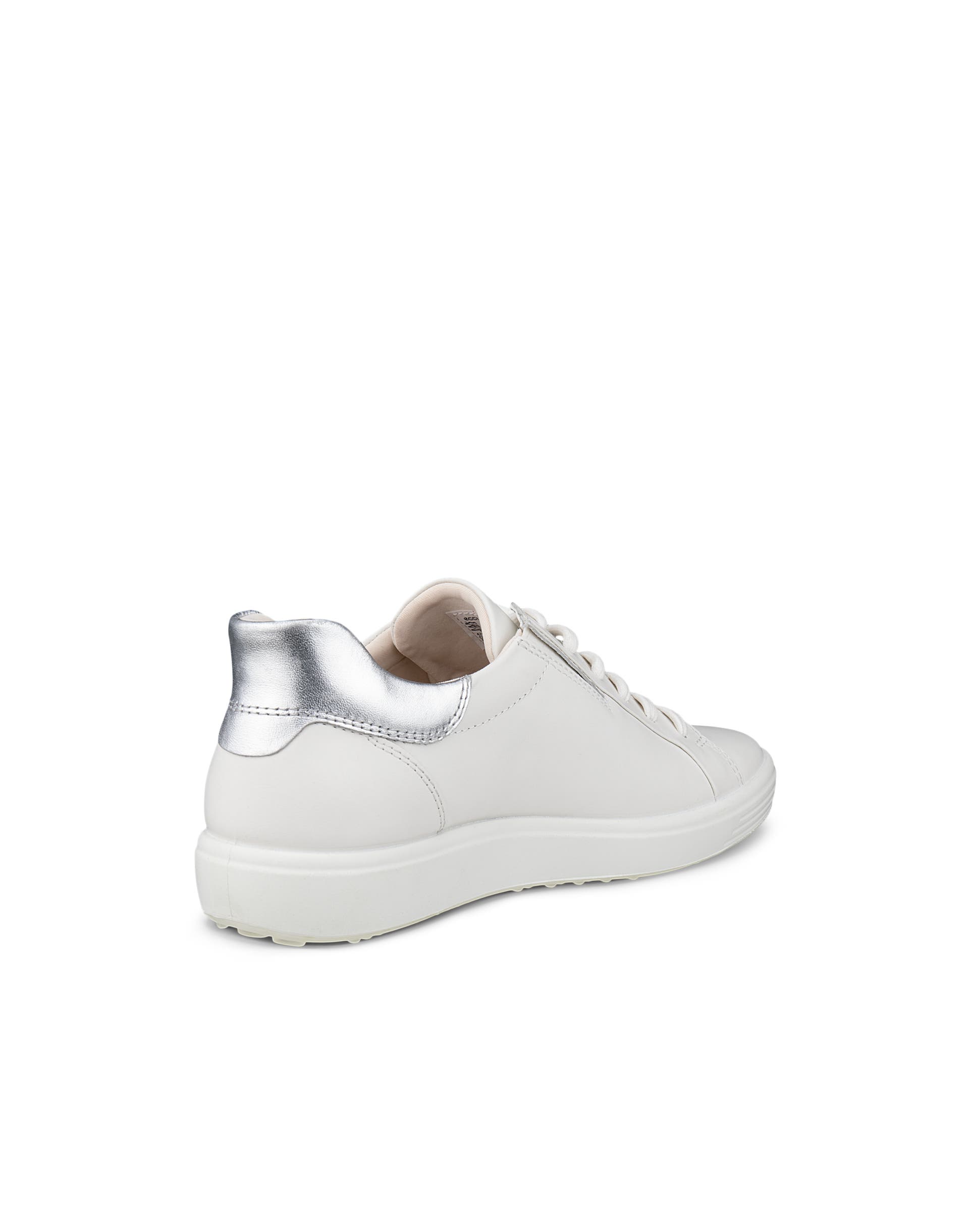 Women's ECCO® Soft 7 Leather Trainer - White - Back
