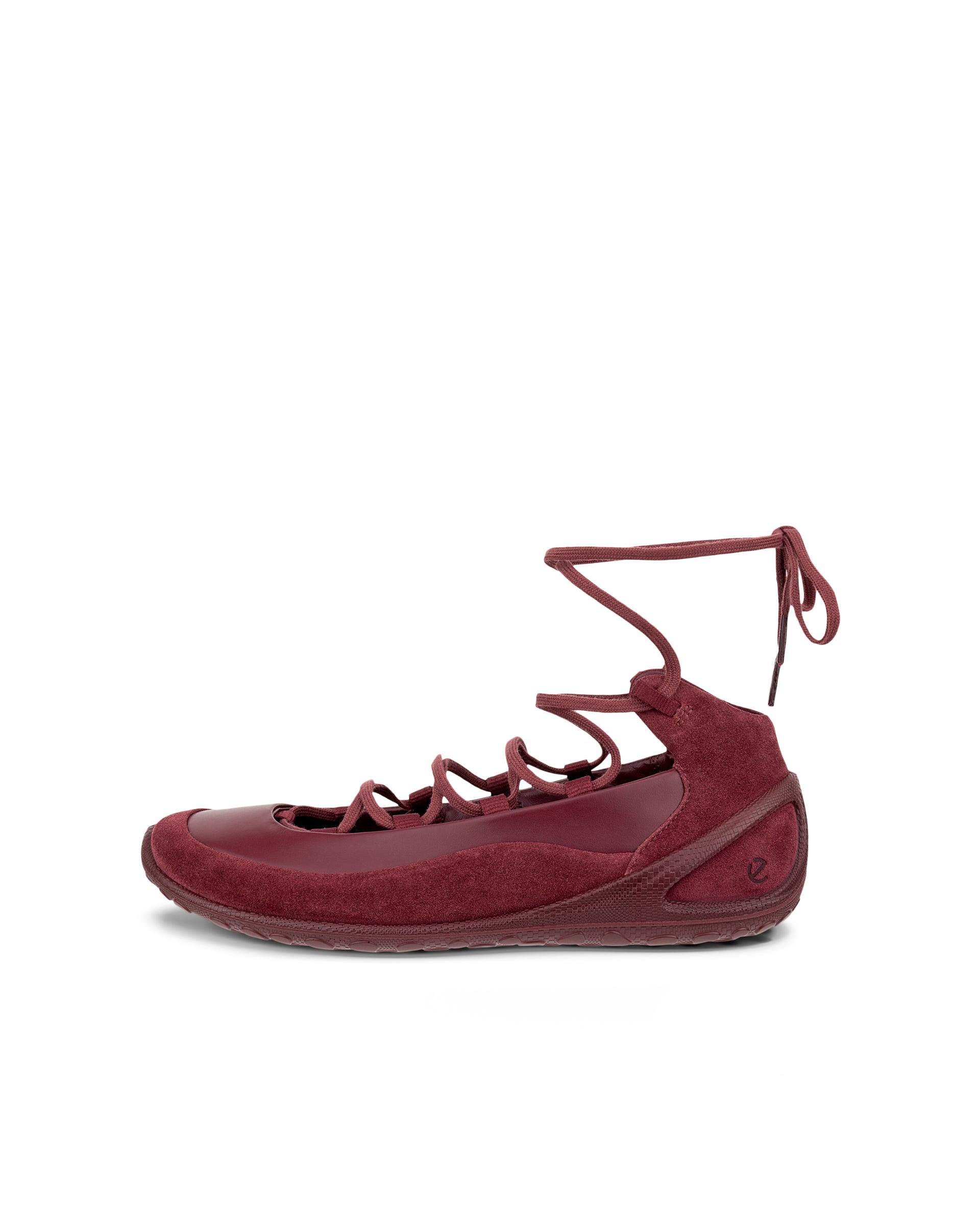 ECCO® BIOM LITE ballerines en cuir pour femme - Rouge - Outside