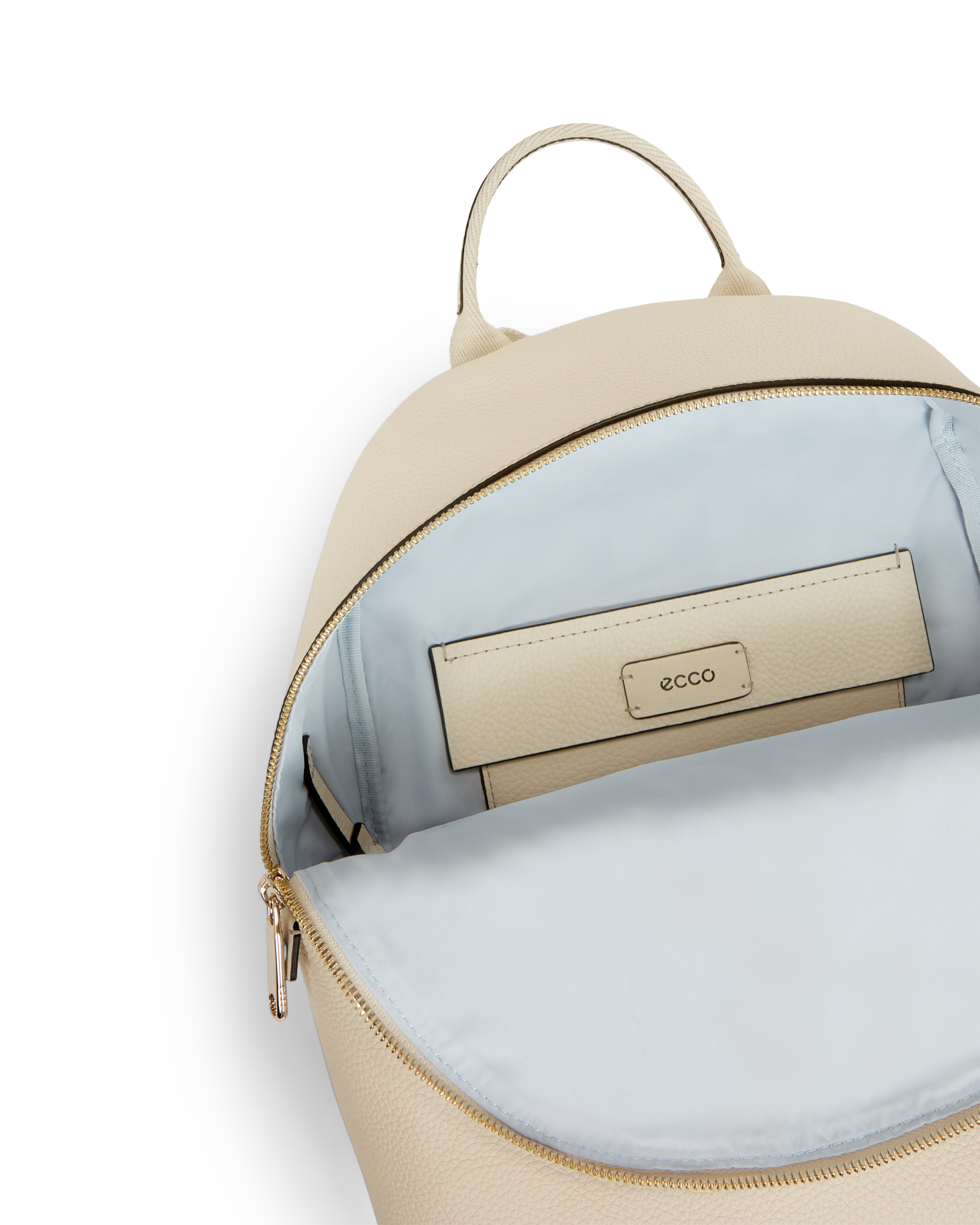 ECCO Round Pack Small レザーバックパック S | ベージュ