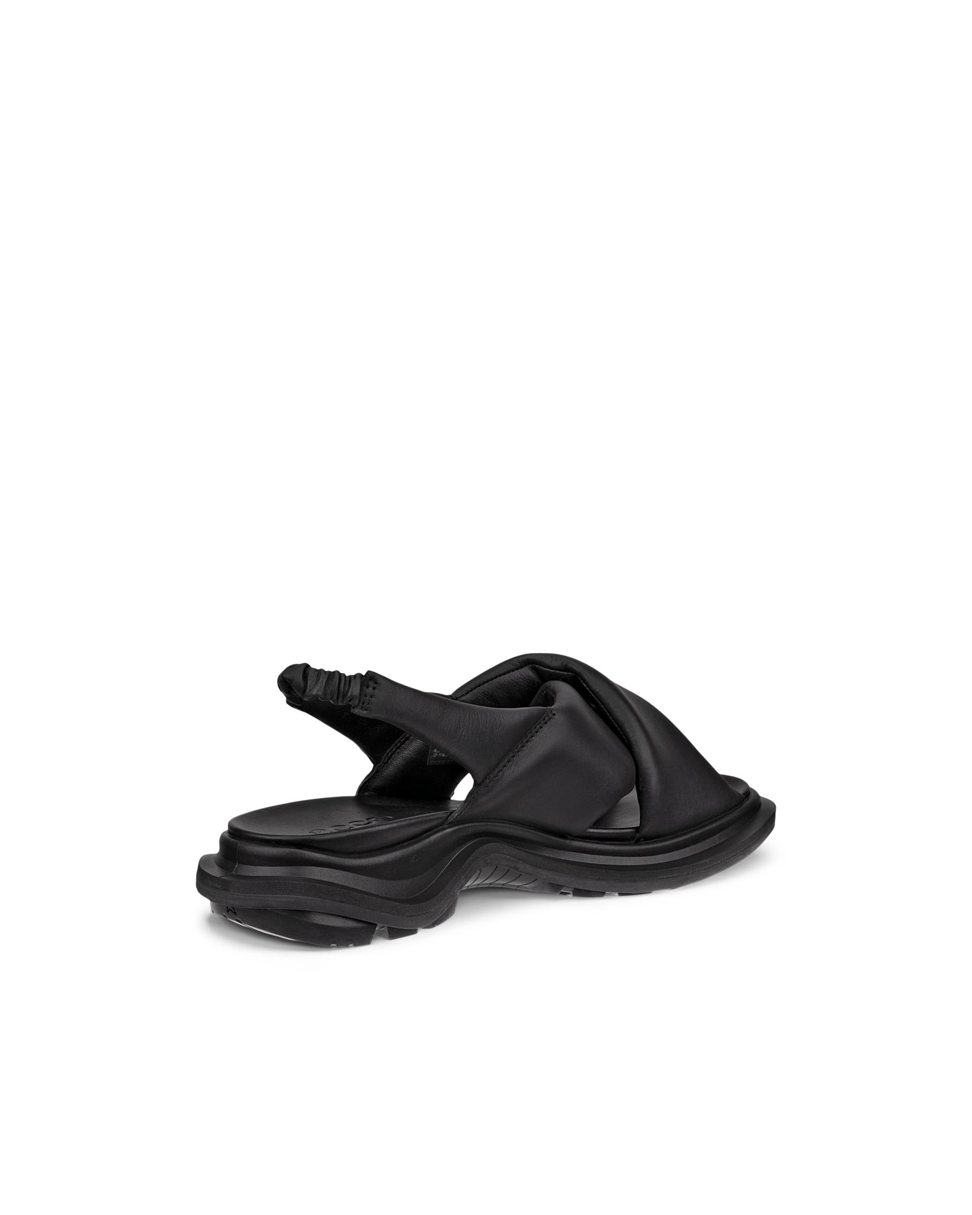 Women's ECCO® Offroad Leather Walking Sandal - Black - Back