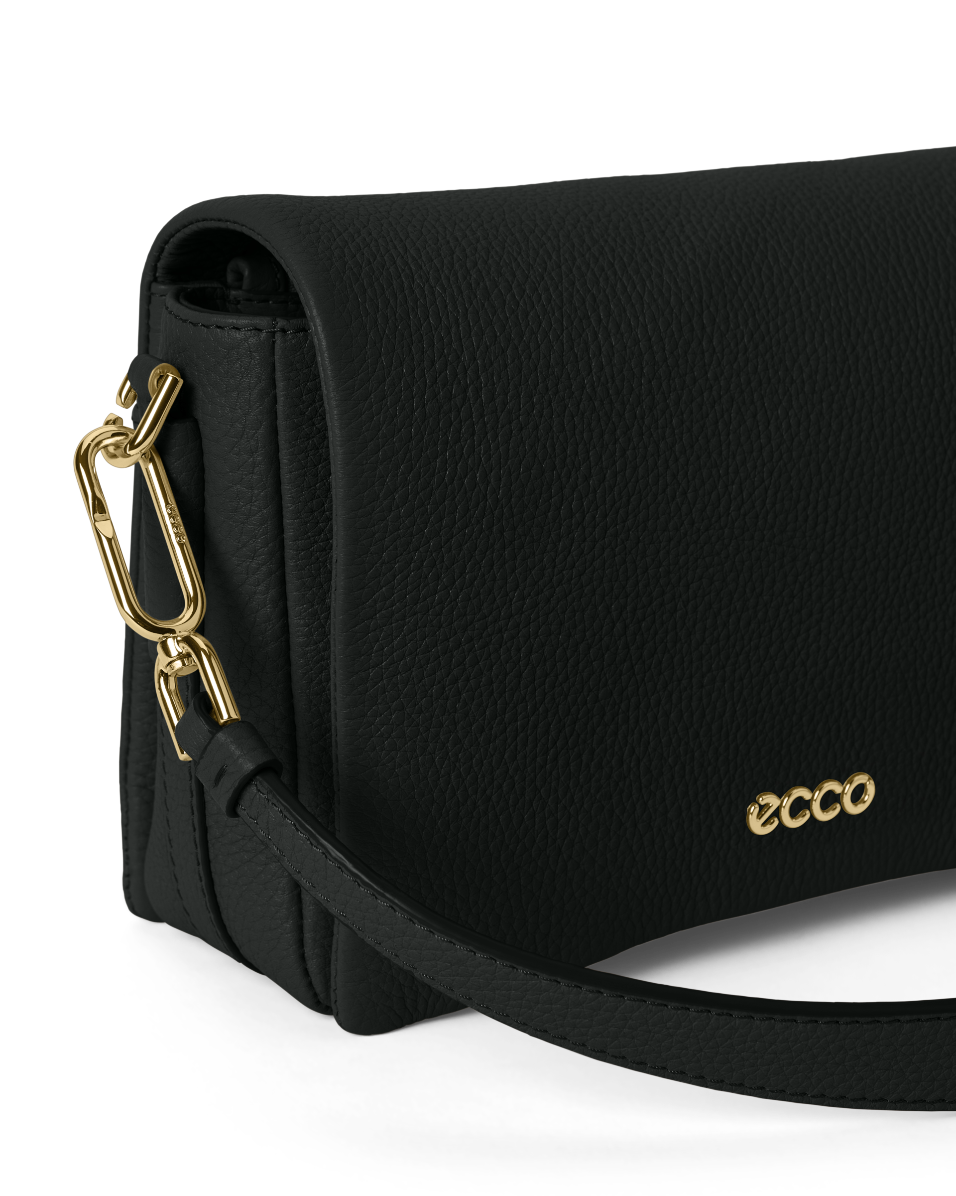 【極美品】ecco ウエストバッグ ボディーバッグ レザー シボ革 ブラック 極美品】ecco ウエストバッグ ボディーバッグ レザー シボ革