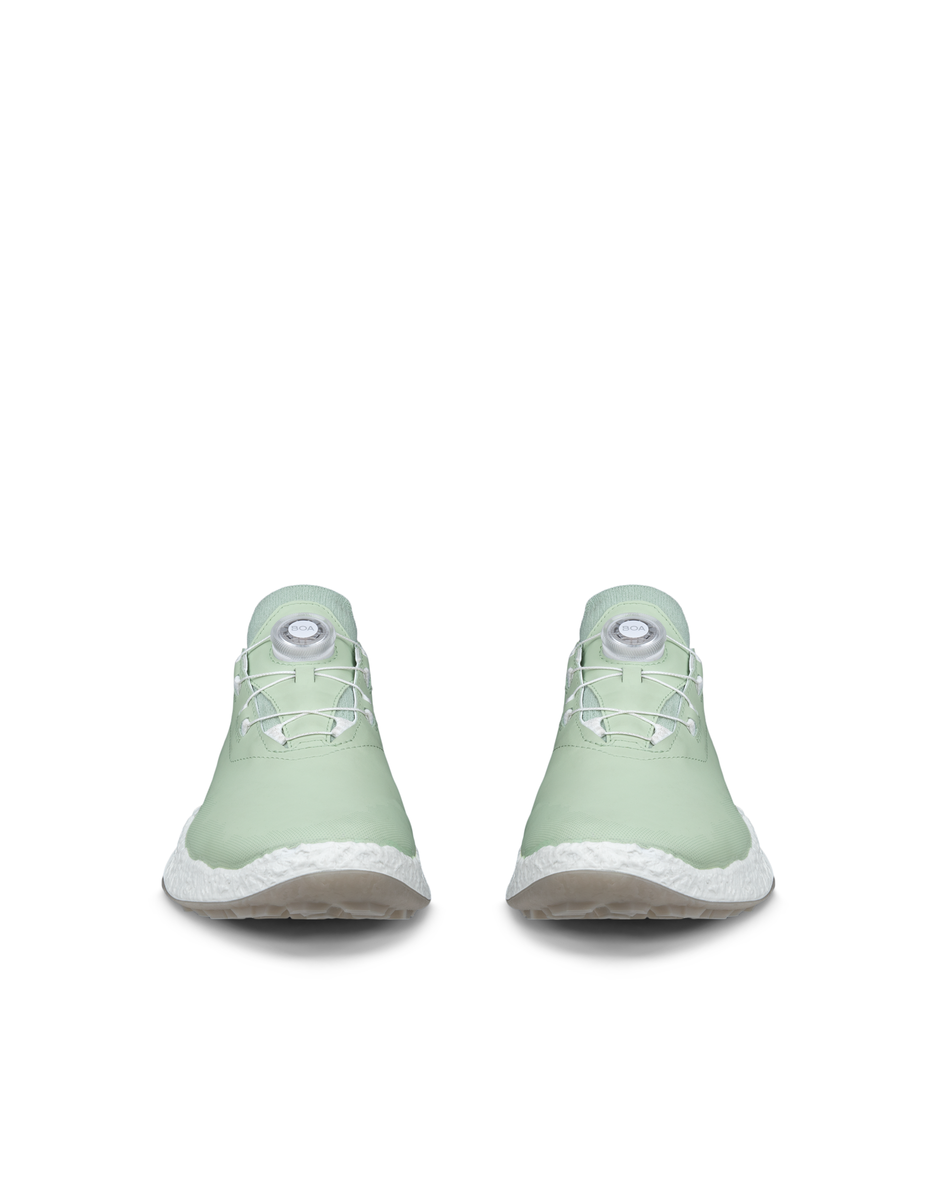 Women's ECCO® Golf Biom H5 BOA Waterproof Leather Golf Shoe - Green - Front pair