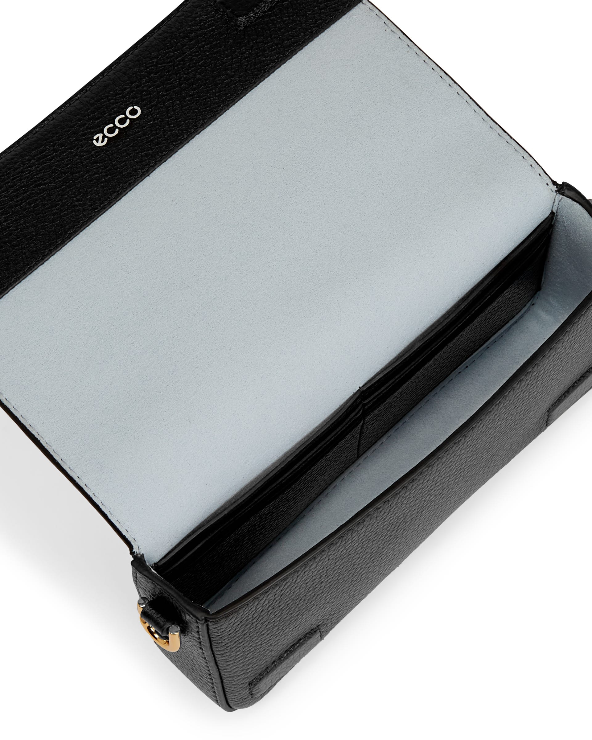 撫子 ECCO Pinch Small Pebbled レザークロスボディバッグ | ブラック