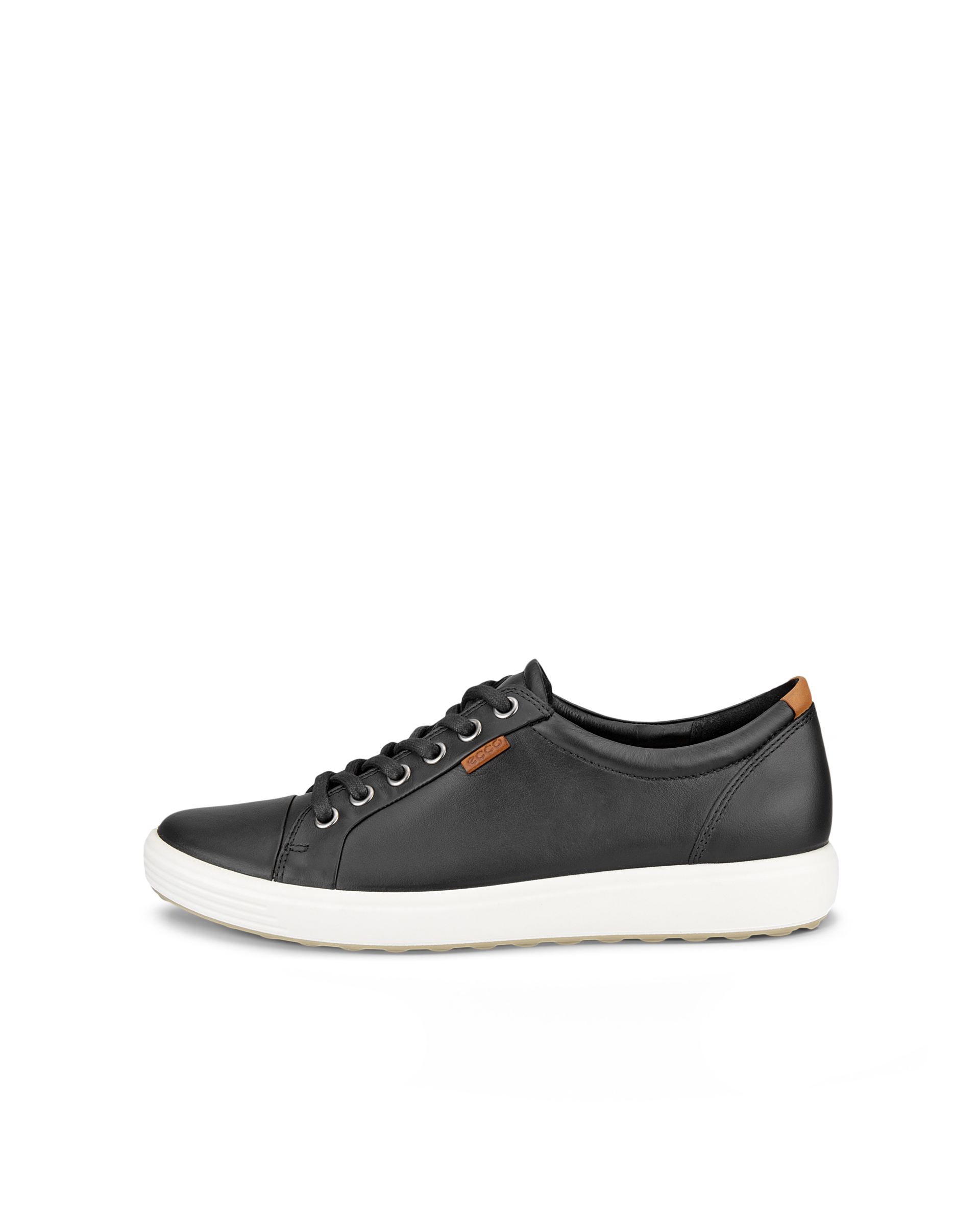 ECCO® Soft 7 női bőr sneaker - Fekete - Outside
