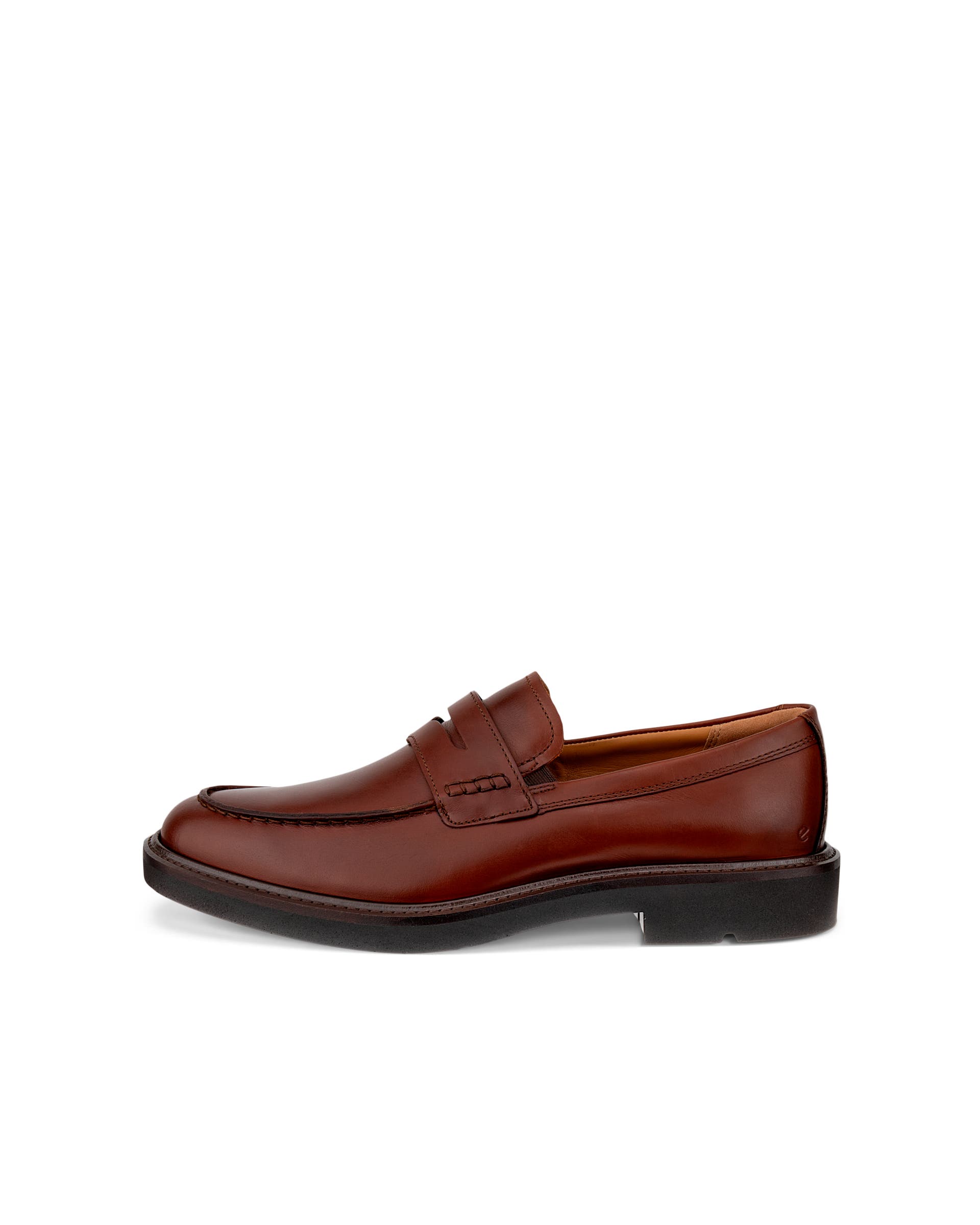 Men's ECCO® Metropole London Leather Moc-Toe Shoe - Brown - Outside