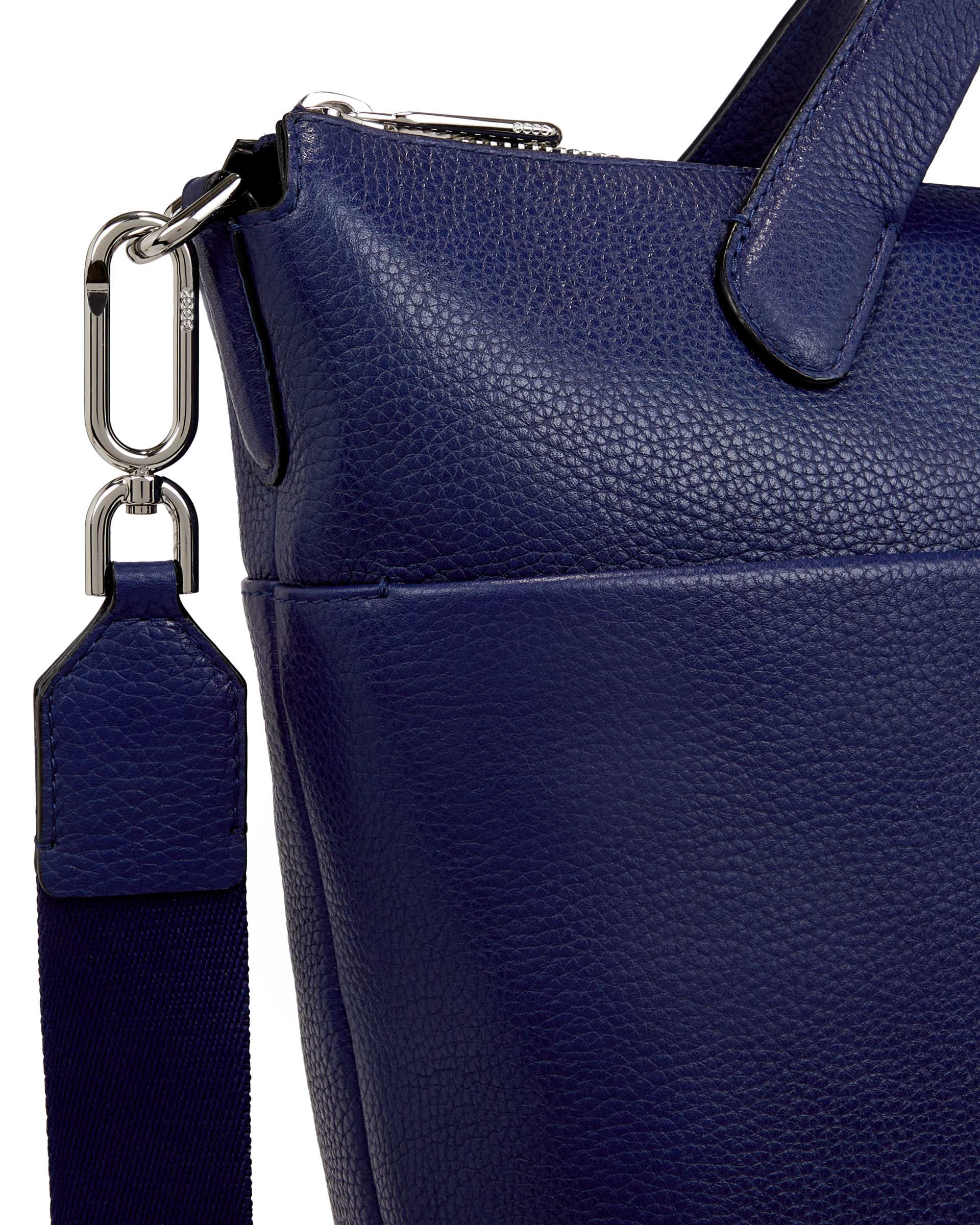 ECCO Tote Large Pebbled レザートートバッグ - ブルー - Detail-1