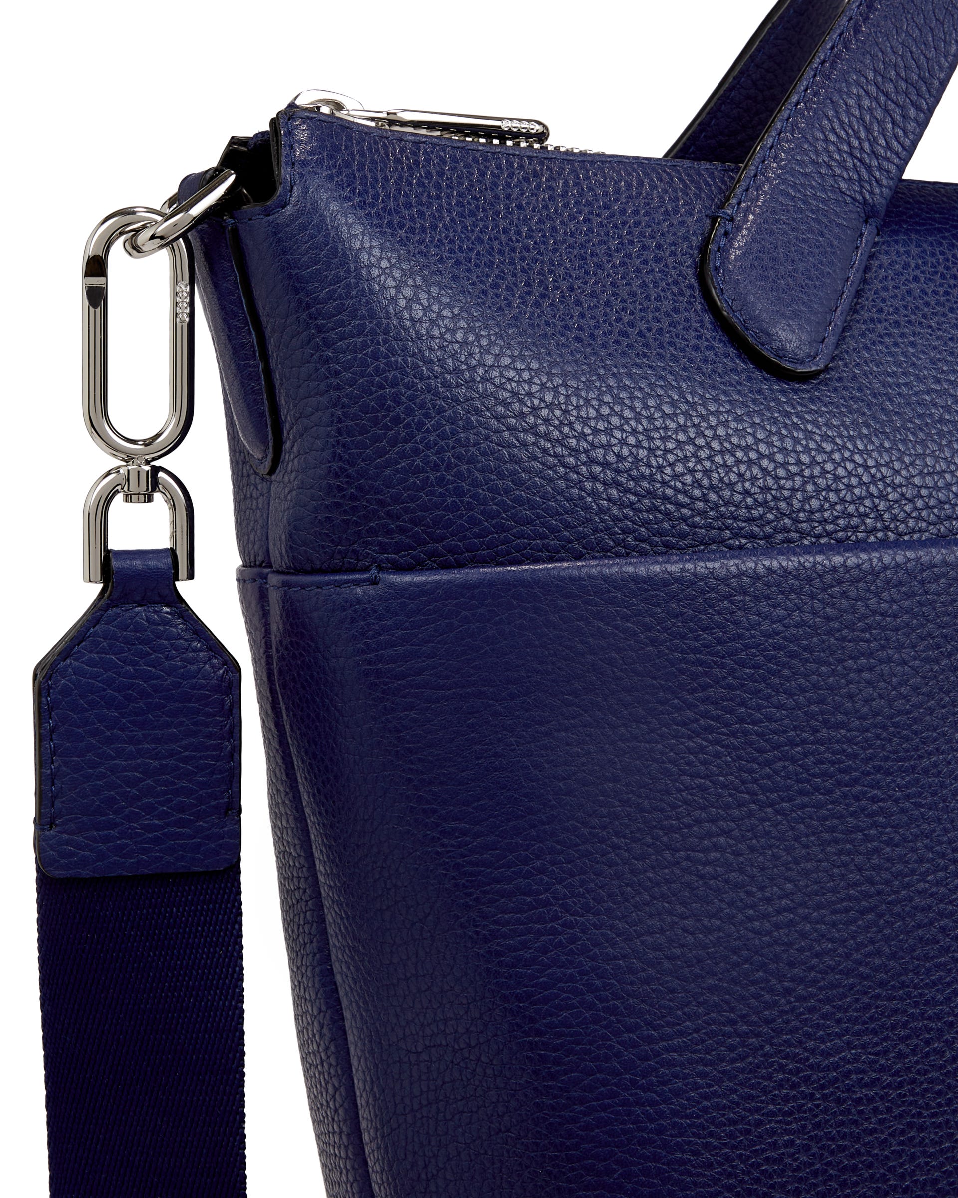 ECCO Tote Large Pebbled レザートートバッグ - ブルー - Detail-1