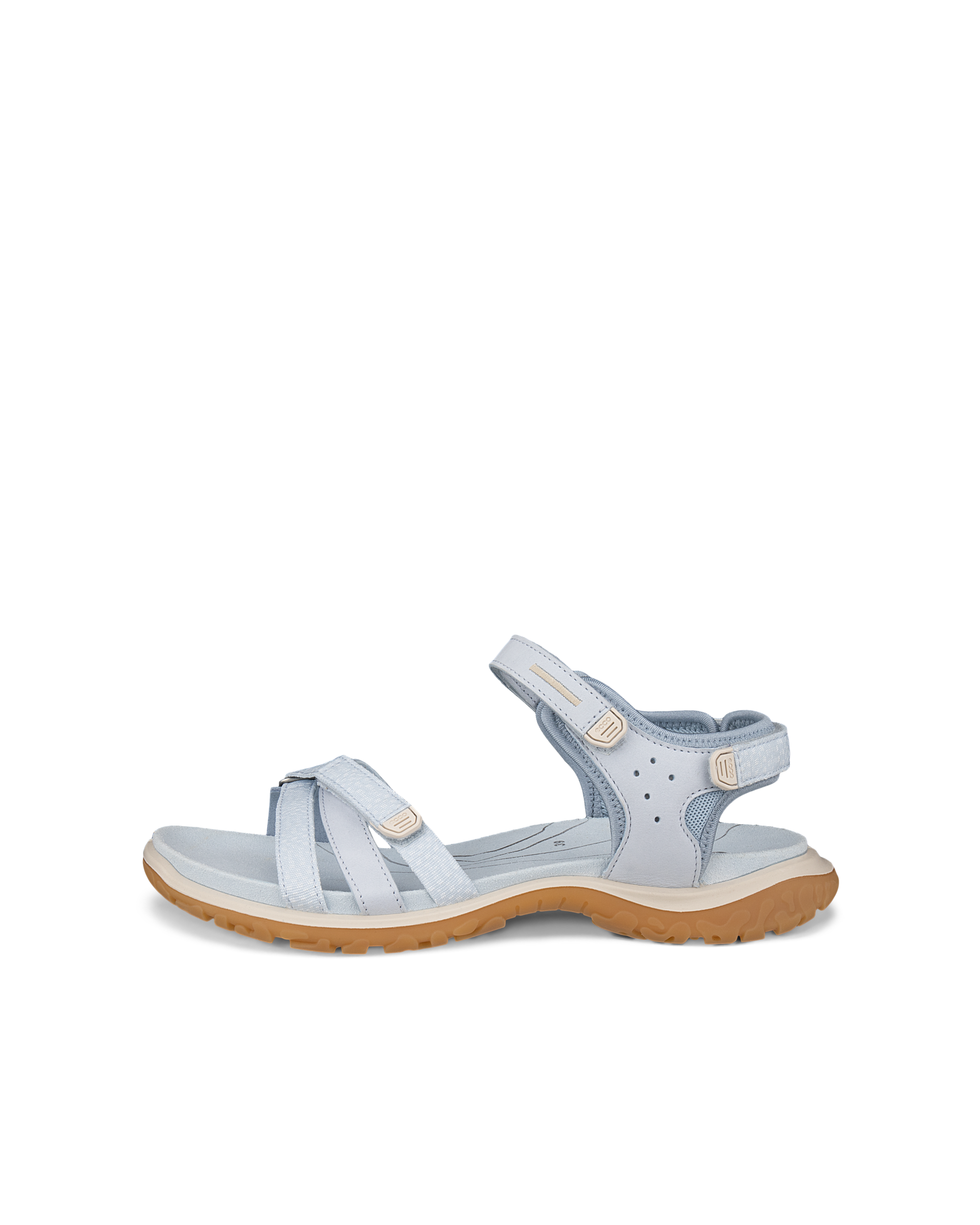 Women's ECCO® Offroad Roam Nubuck Outdoor Sandal - Blue - Outside