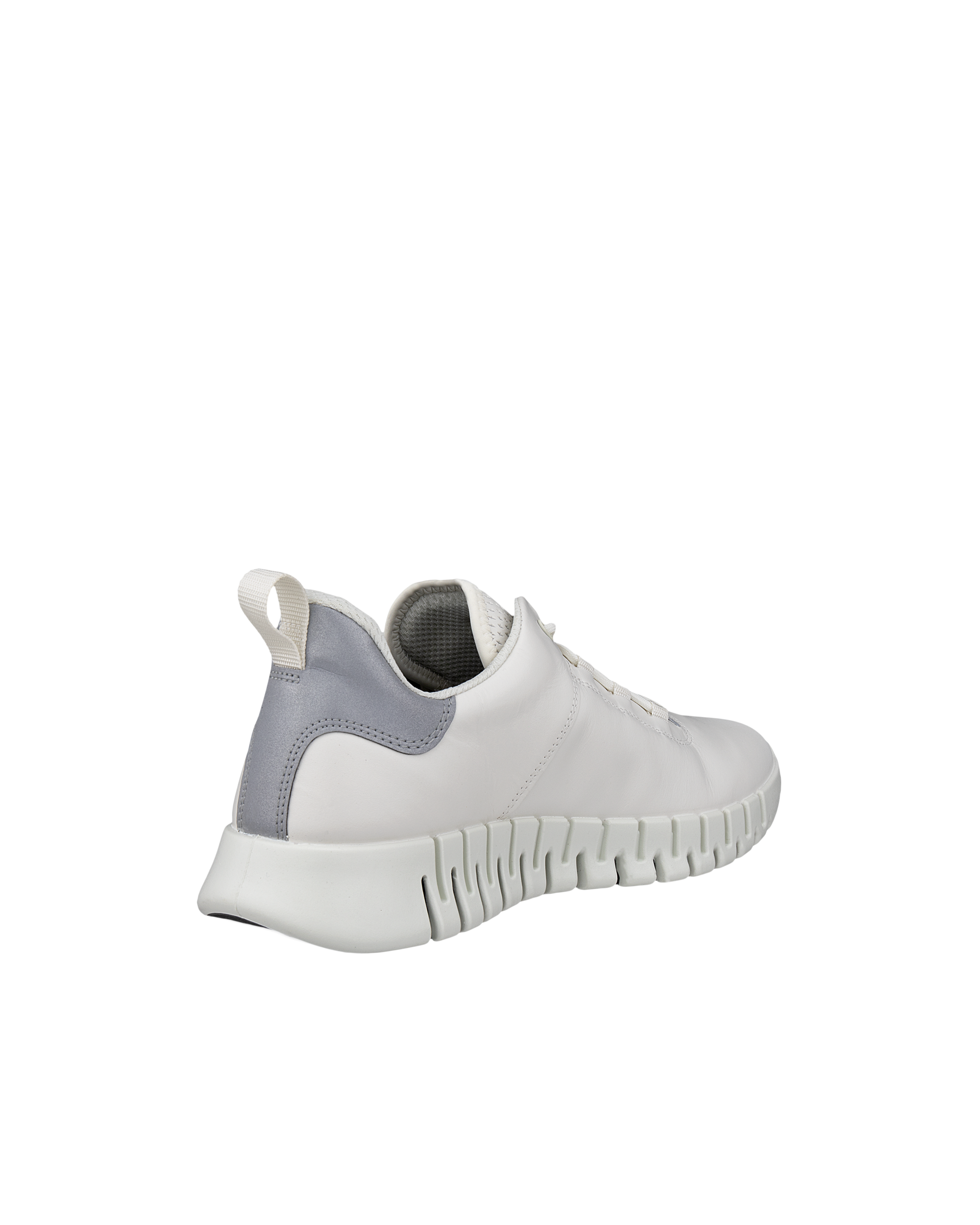 Men's ECCO® Gruuv Leather Trainer - White - Back