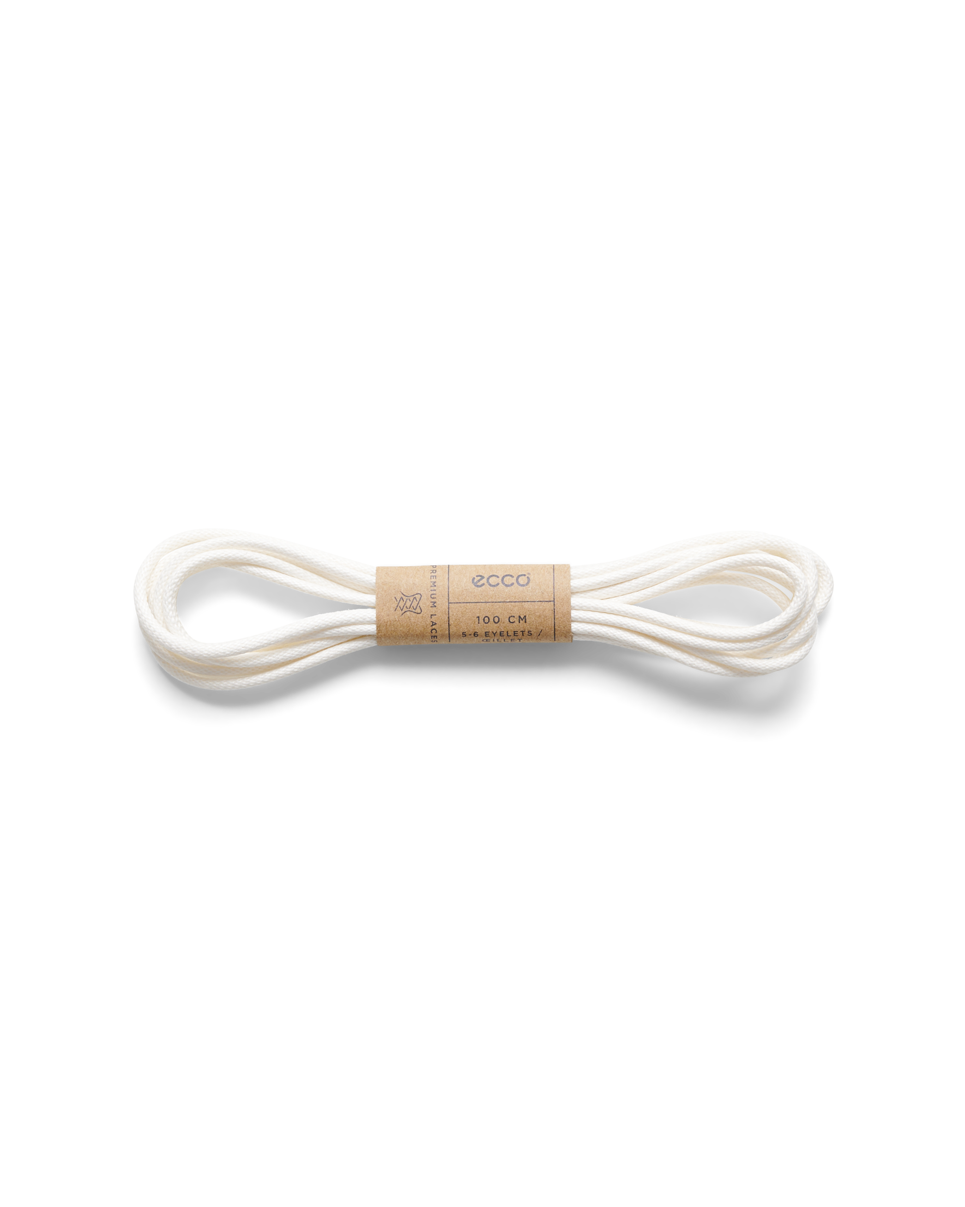 ECCO Round Laces — White